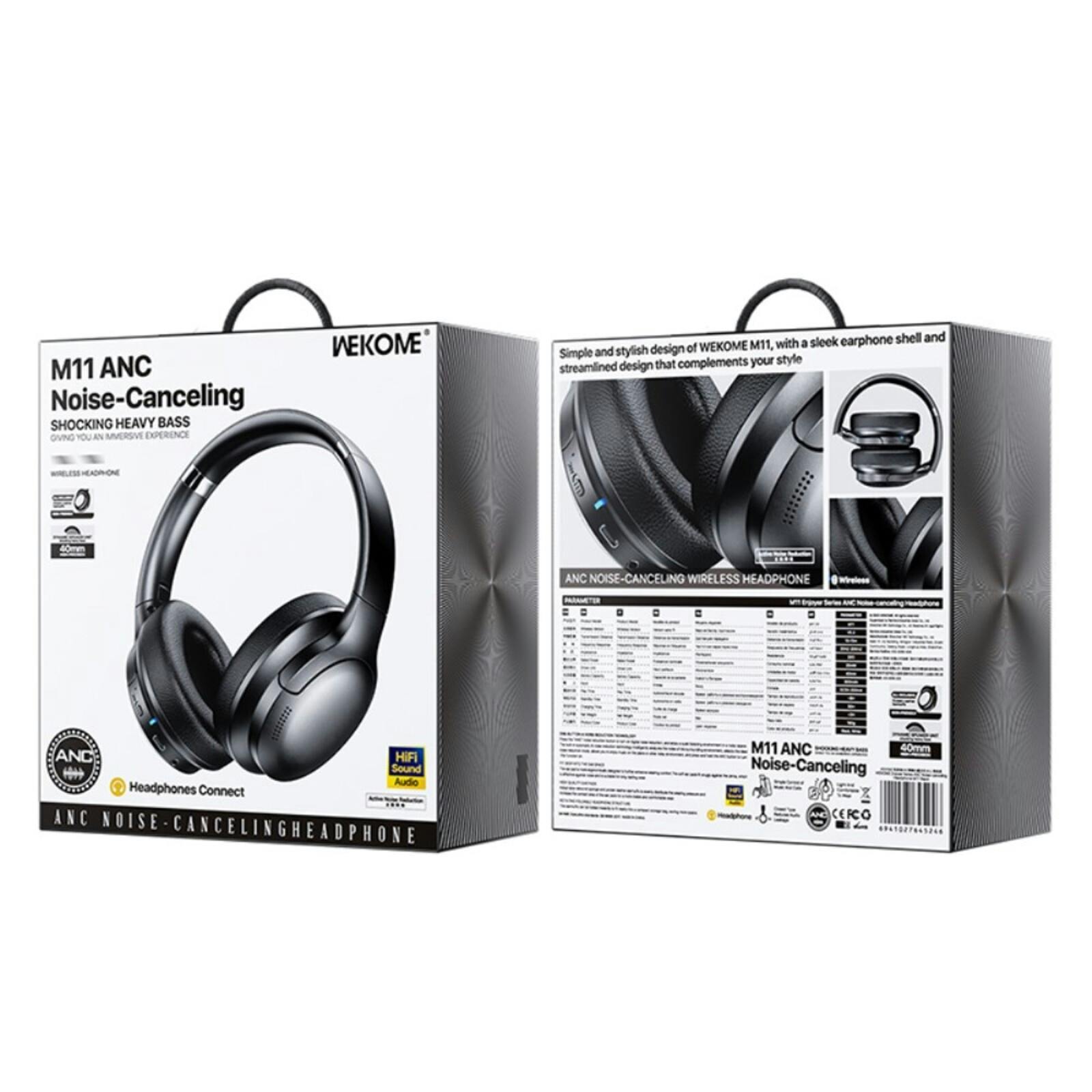 Wekome Enjoyer Series Smart ANC Wireless Headset Zwart