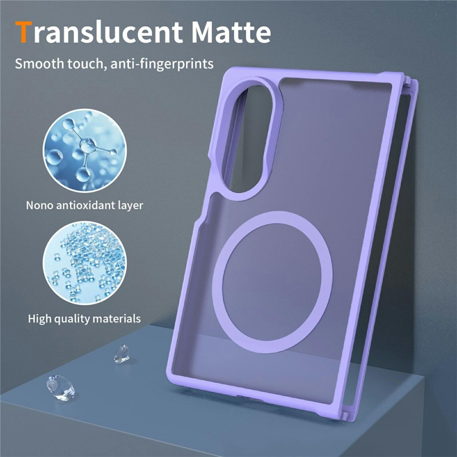 CaseBody Samsung Galaxy Z Fold8 Magnetisch Hoesje Paars