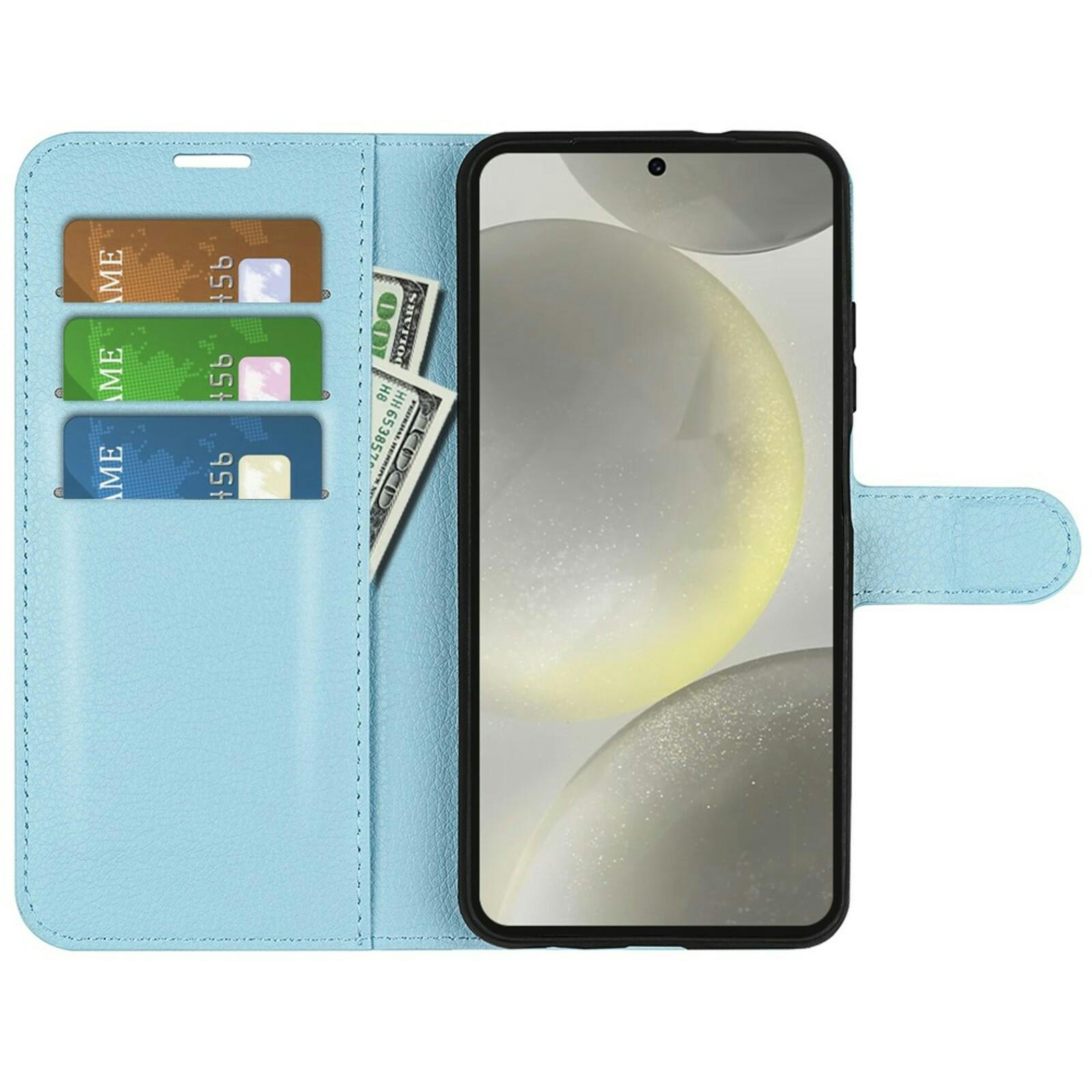 Mocaa Samsung Galaxy S24 FE Slim-Fit Book Case Babyblauw