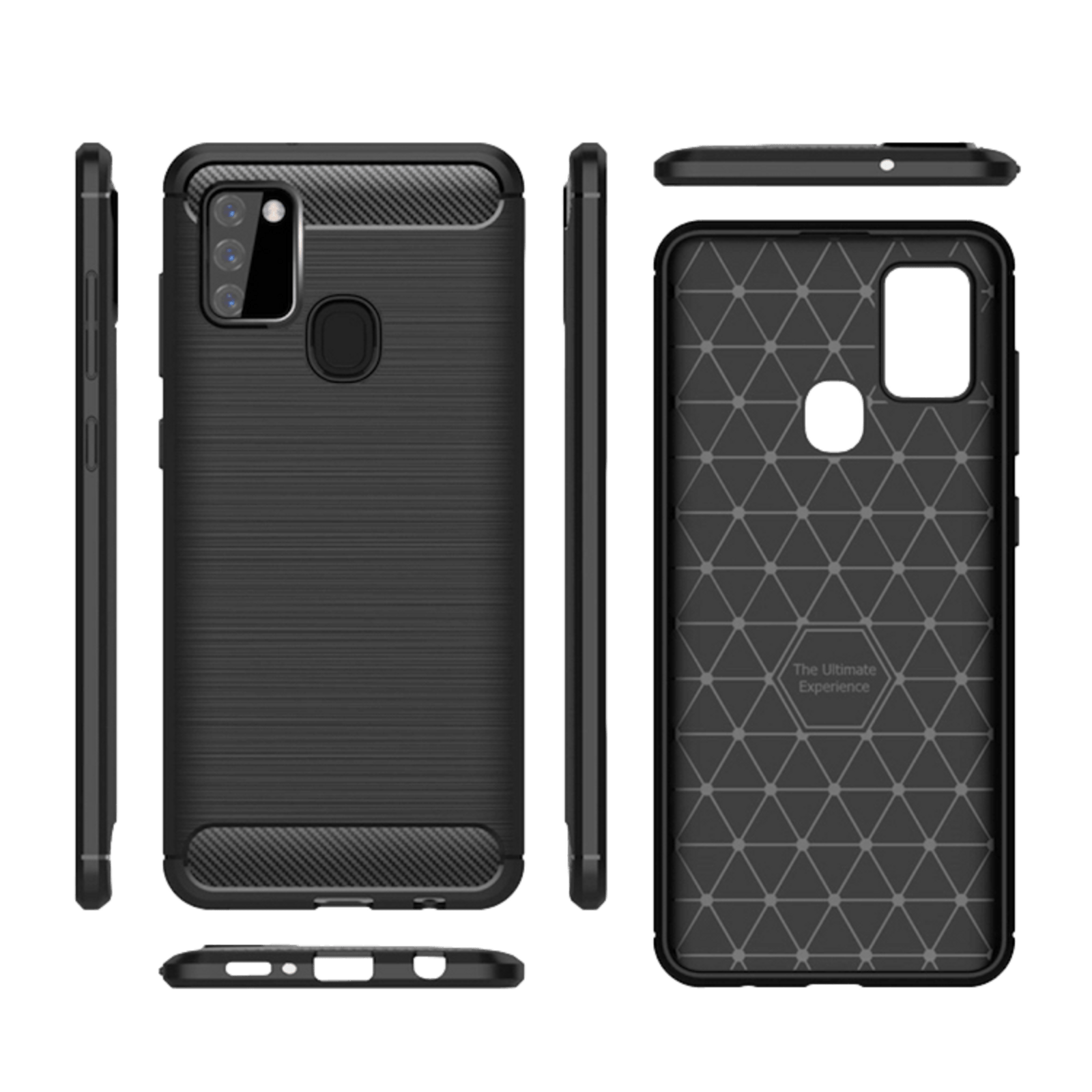 Mocaa Samsung Galaxy A21s Hoesje Schokbestendig Slank Zwart