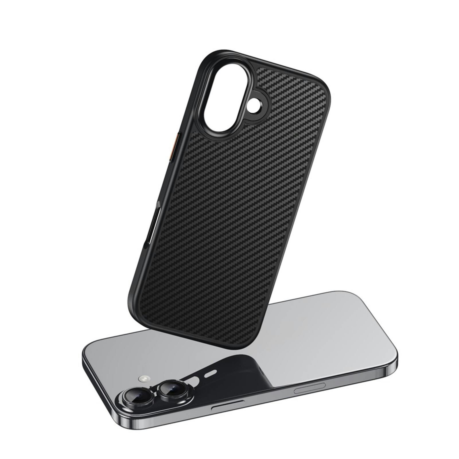 Mocaa Apple iPhone 17 Slim Carbon Pantser MagSafe Case Zwart