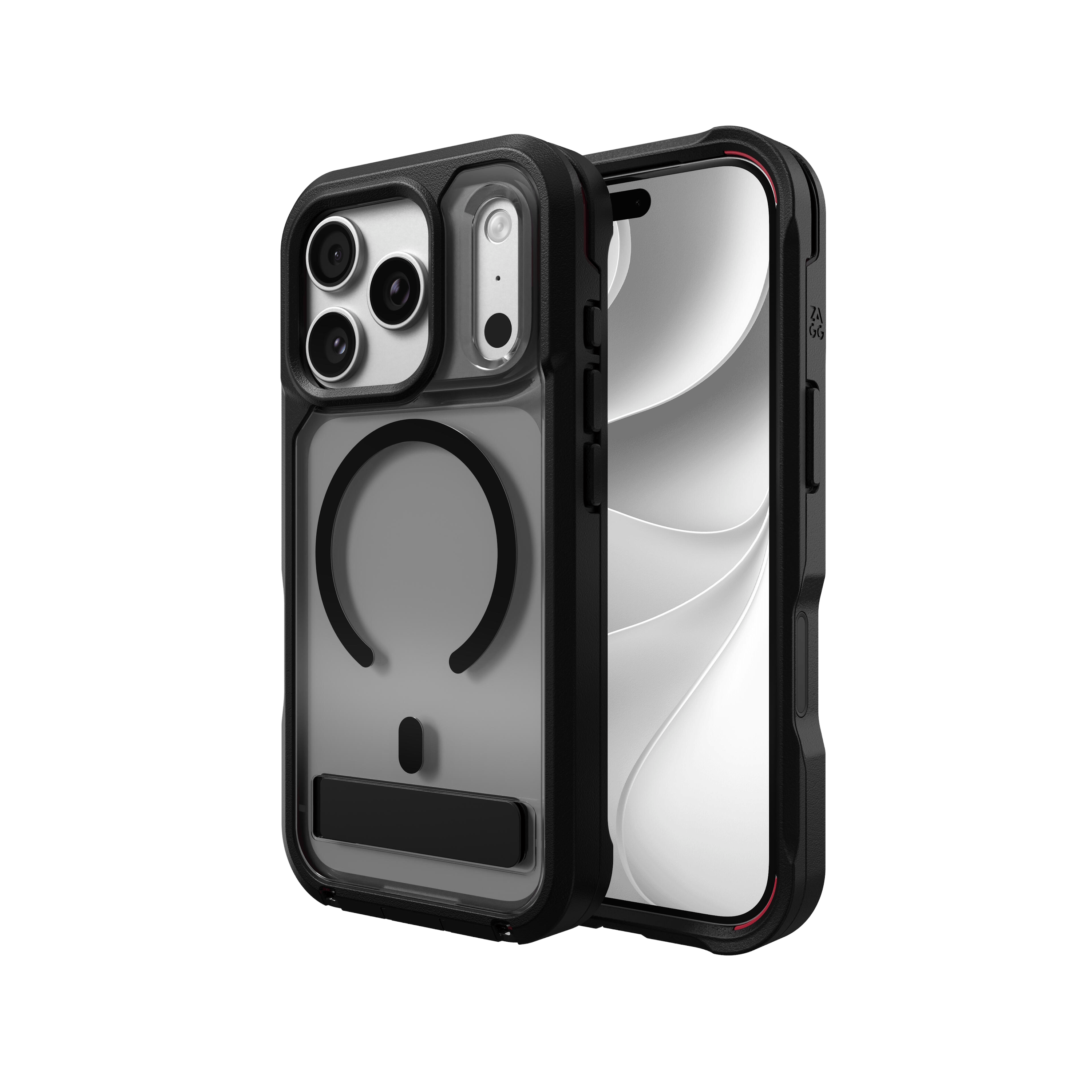 ZAGG iPhone 17 Pro / 18 Pro Rainier MagSafe Hoesje met Kickstand Zwart