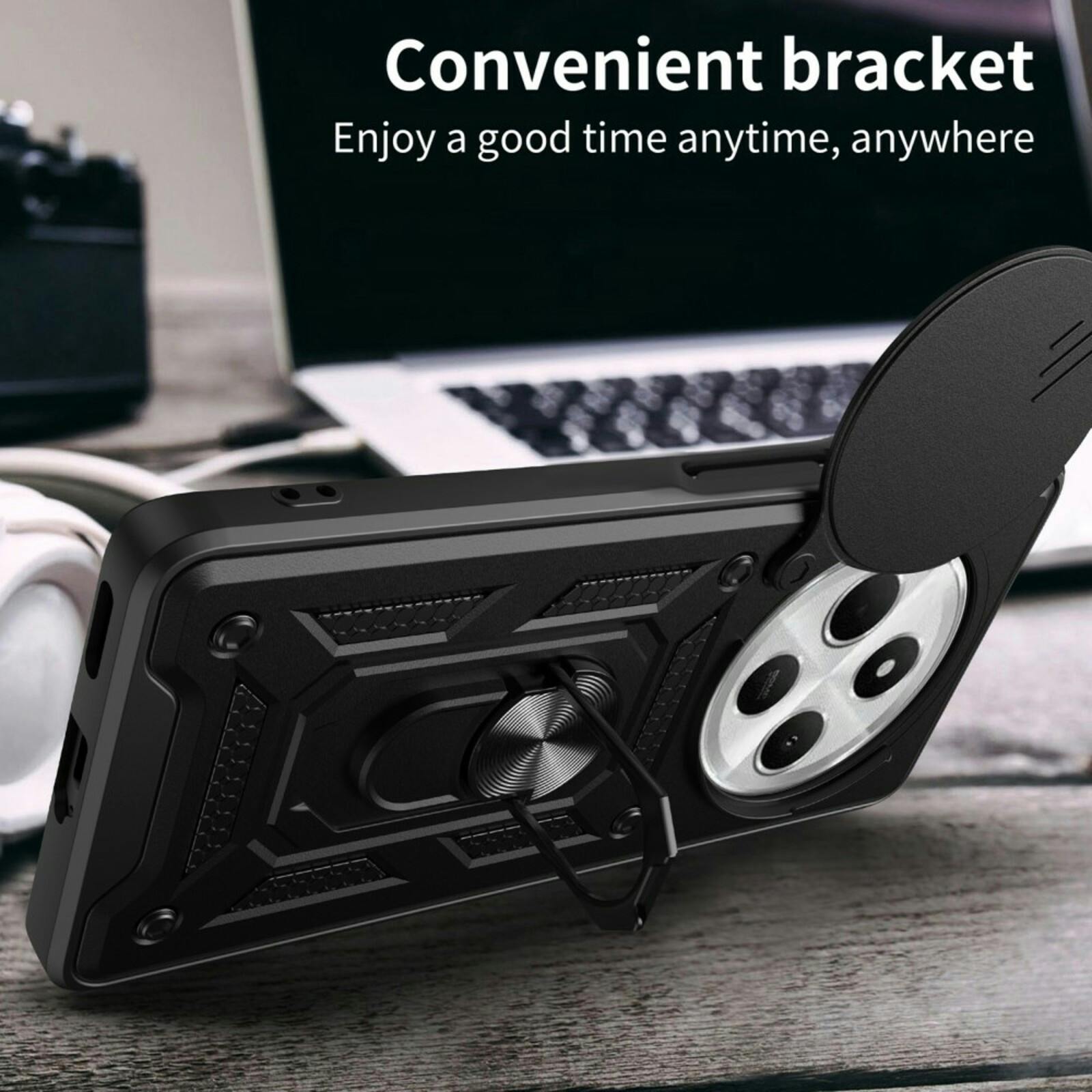 CaseBody Xiaomi Redmi 14C Shield Case met Camera-slider Zwart