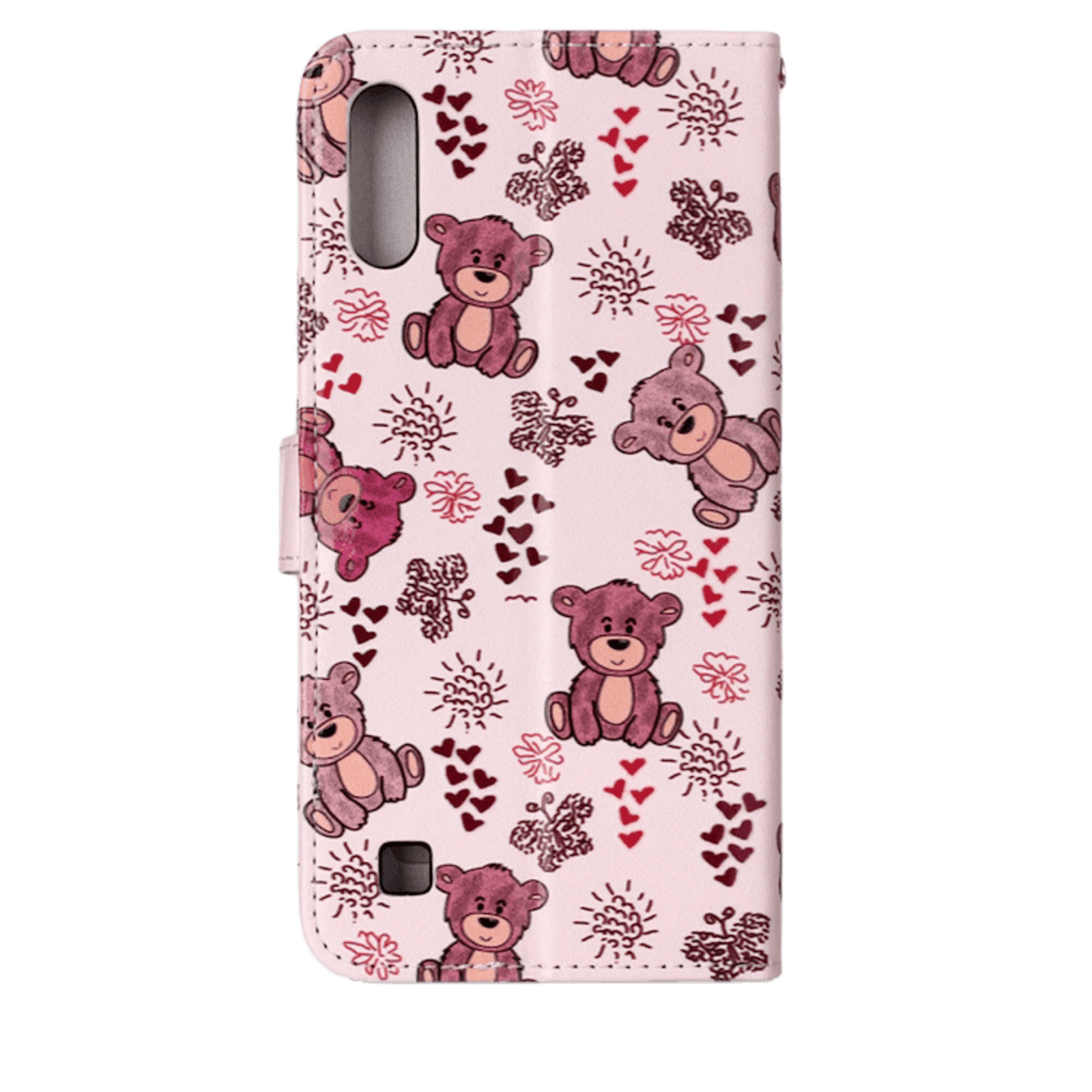 Comfycase Samsung Galaxy A10 Cutie Bears Booktype Hoesje Roze