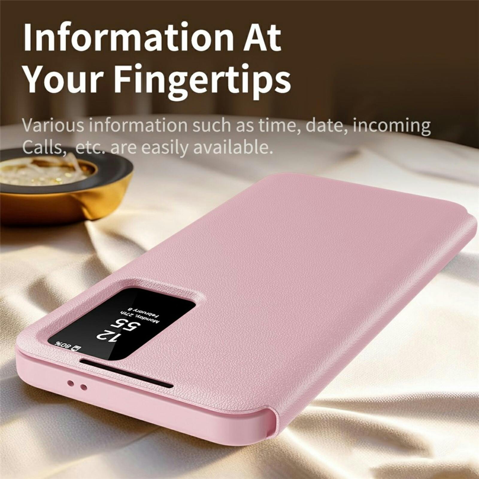 CaseBody Samsung Galaxy A56 Smart Cover Roze