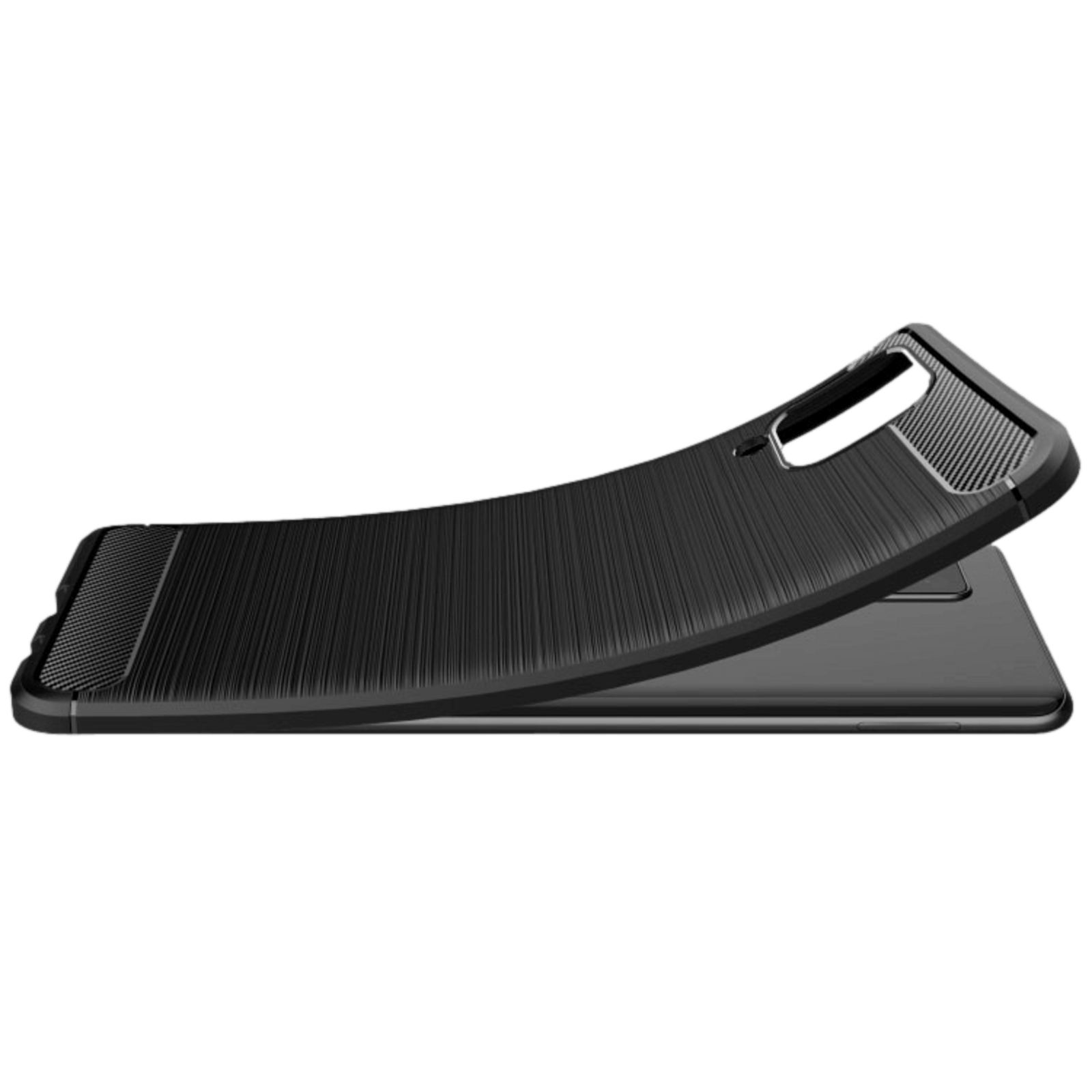 Mocaa Samsung Galaxy A12 Hoesje Schokbestendig Slank Zwart