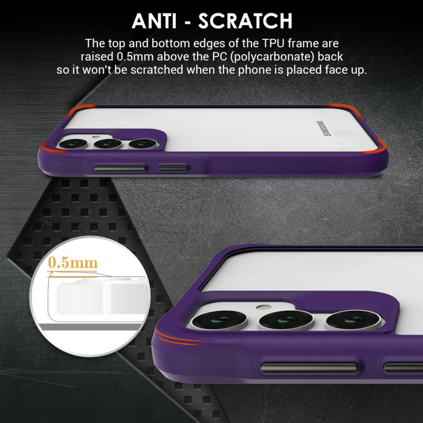 CaseBody Samsung A35 Combat X Beschermhoesje Paars