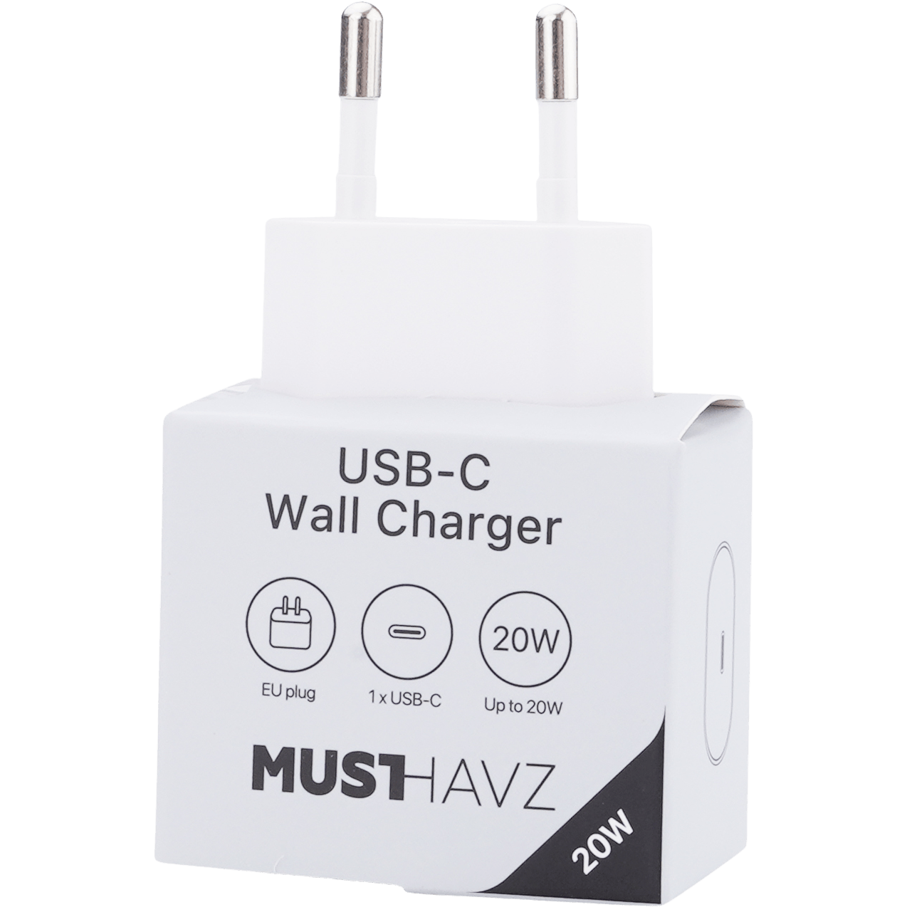 Musthavz to Go USB-C Oplader 20W Wit