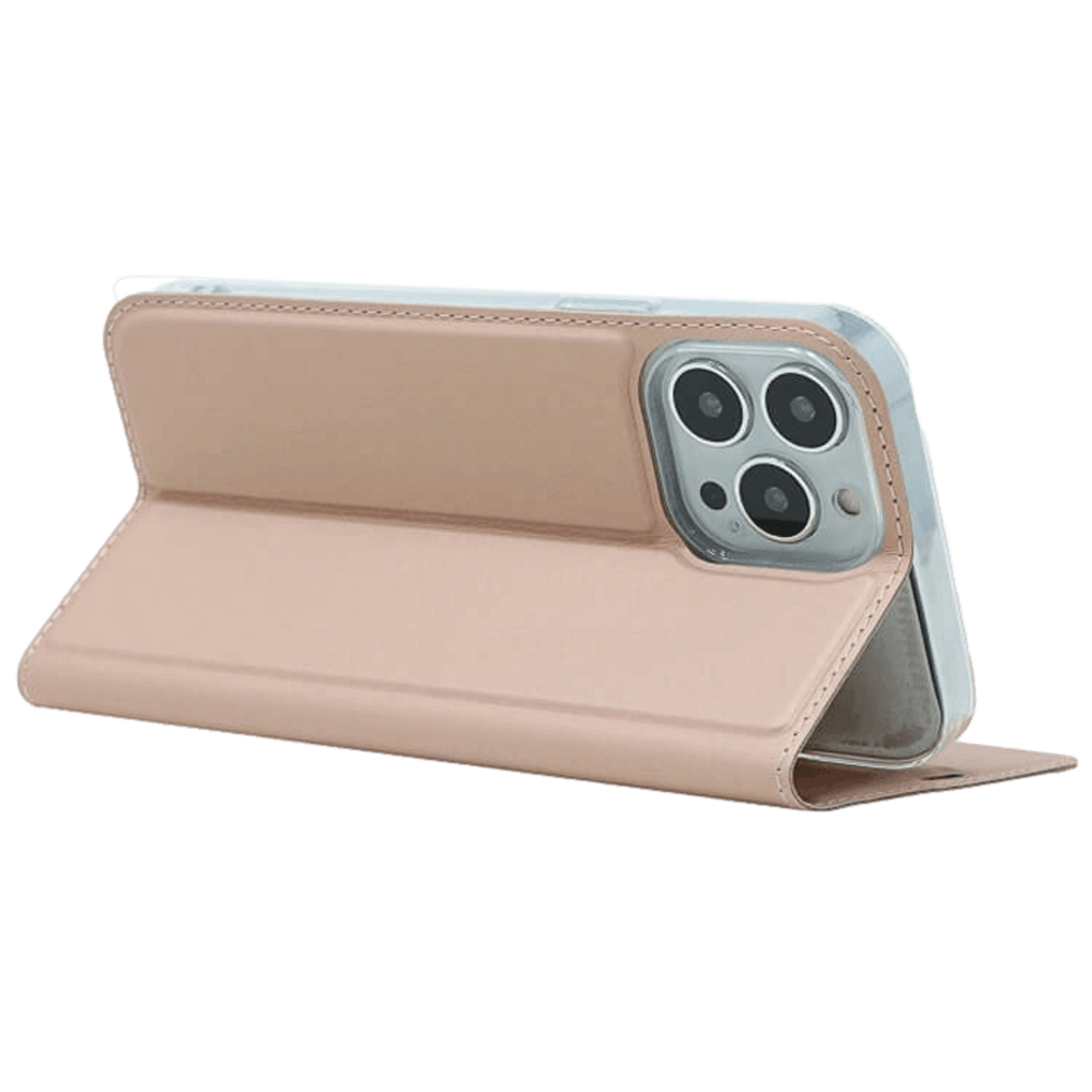 Comfycase iPhone 13 Pro Max Ultra-Slim Flip Case Magnetische Sluiting Roségoud