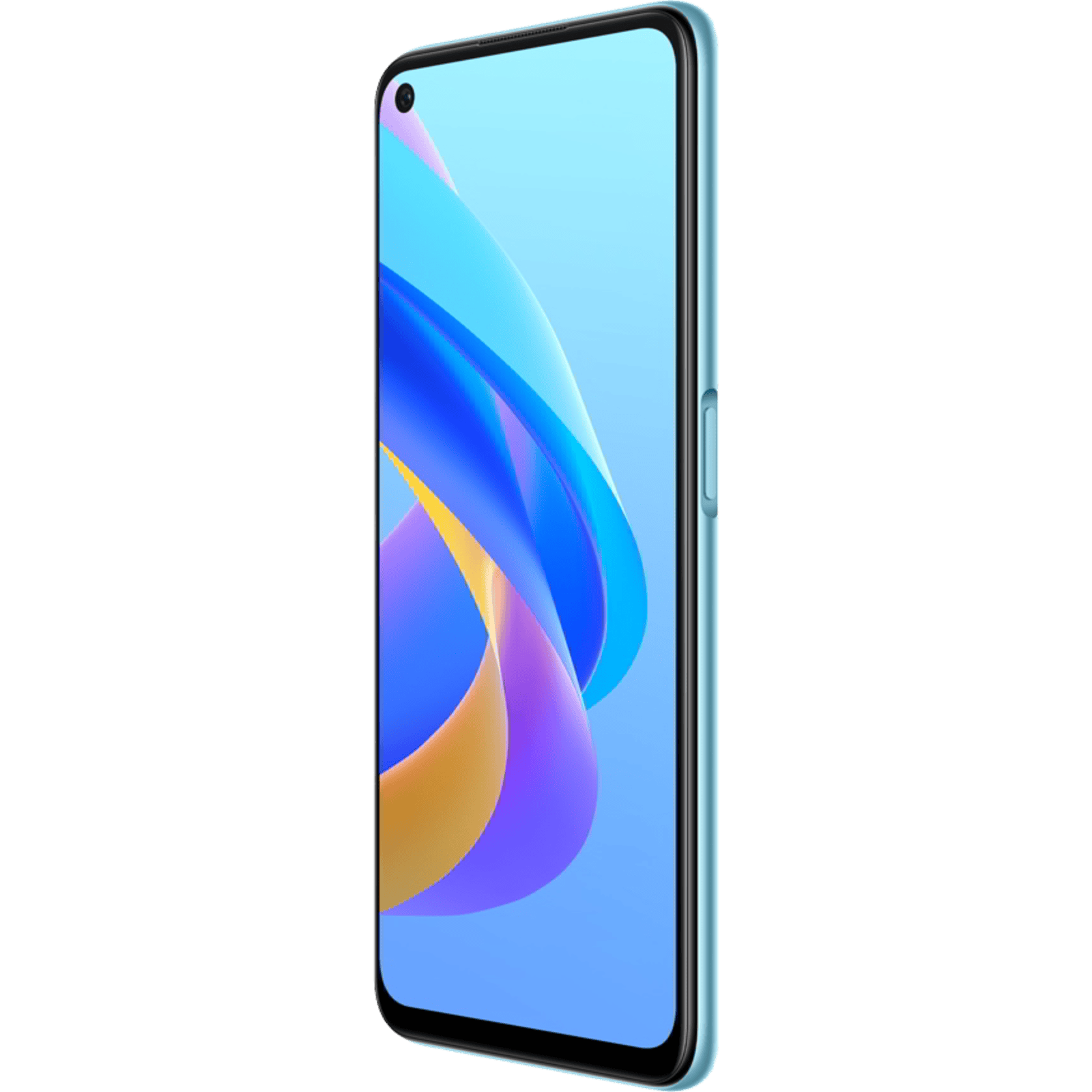 OPPO A76 Glowing Blue - Aanzicht vanaf links