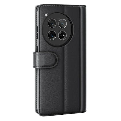 Fonexio OnePlus 12 Luxe Lederen Book Case Zwart