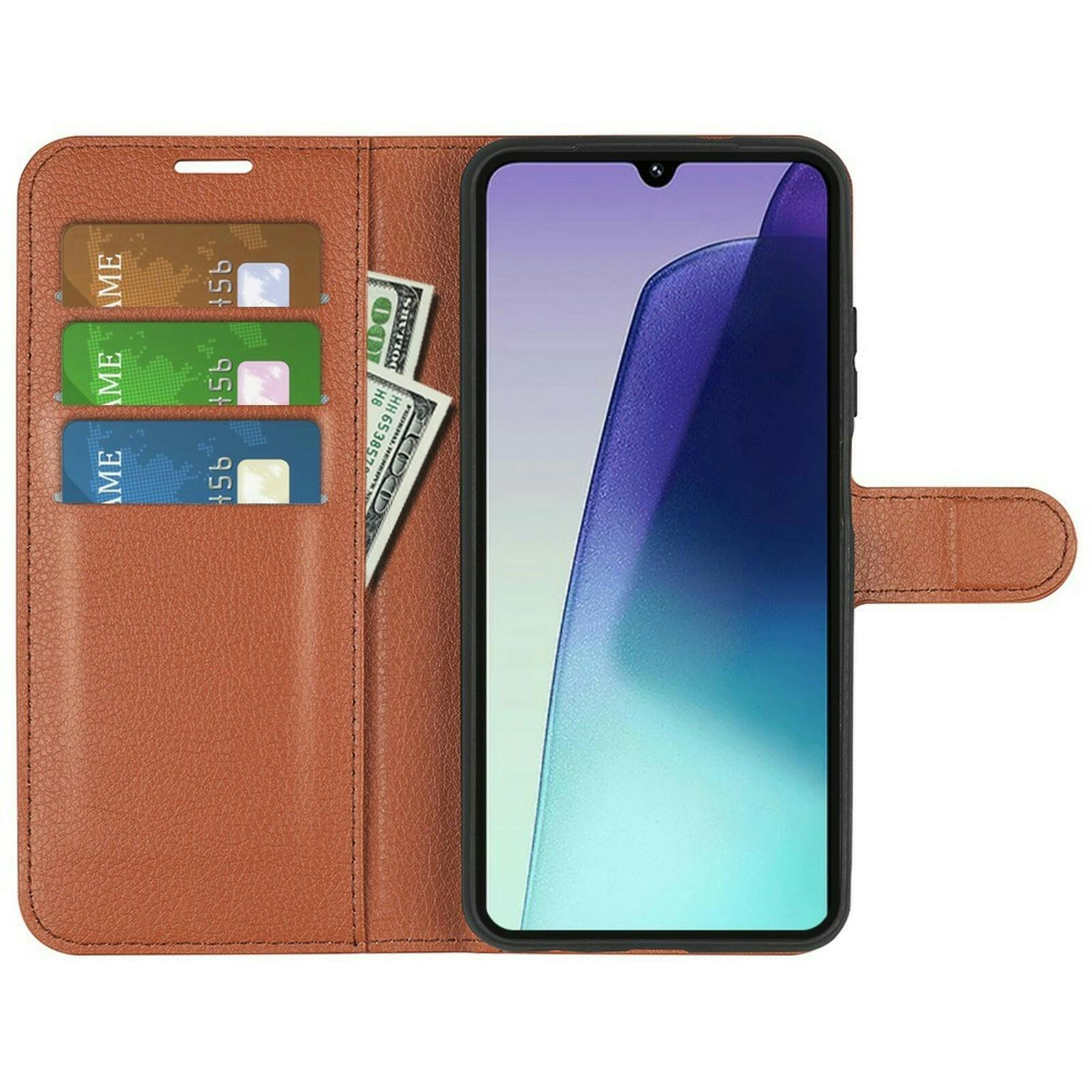 Mocaa Xiaomi Redmi 14C Slim-Fit Book Case Bruin