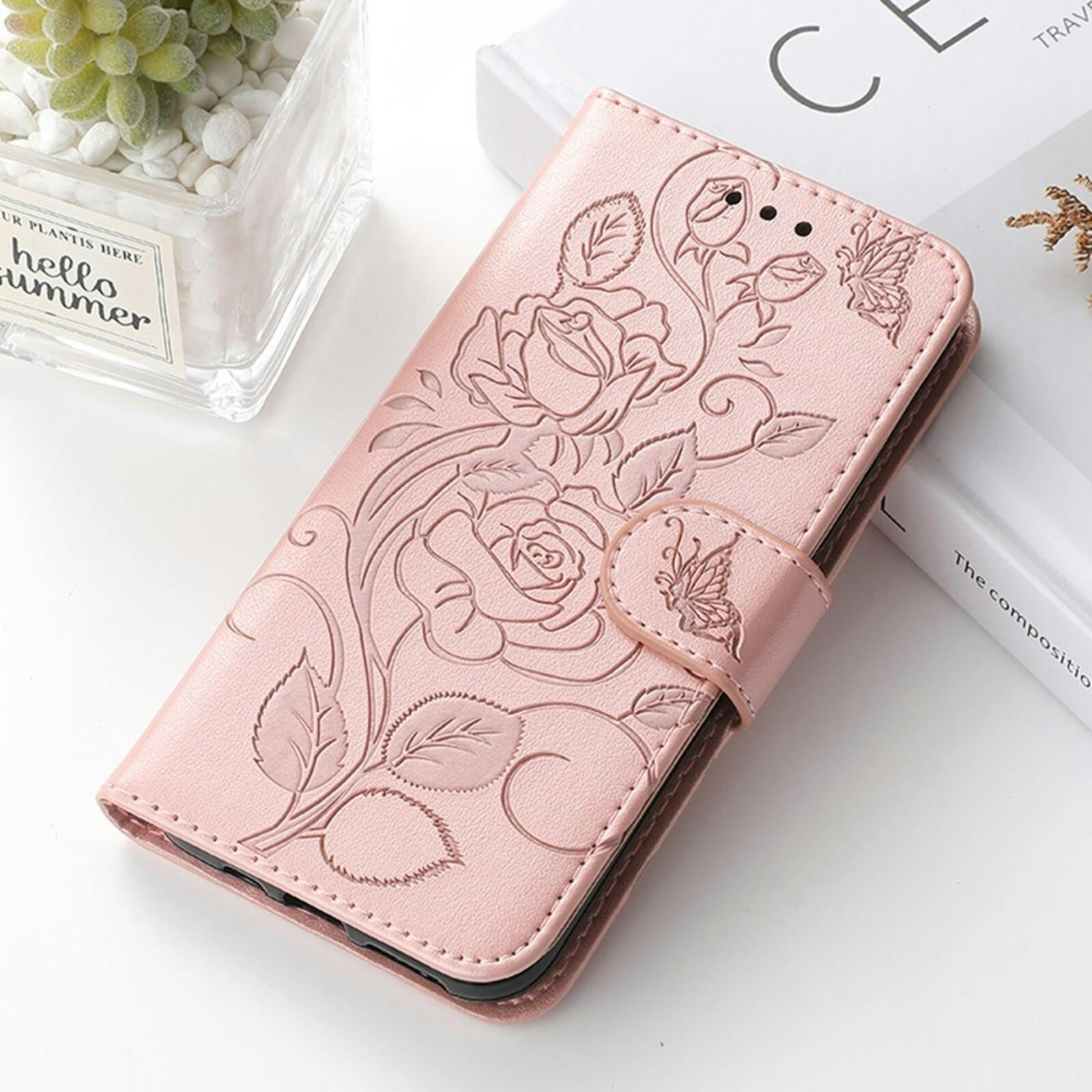 Comfycase Samsung Galaxy A27 Roses Bookcase Hoesje Roze