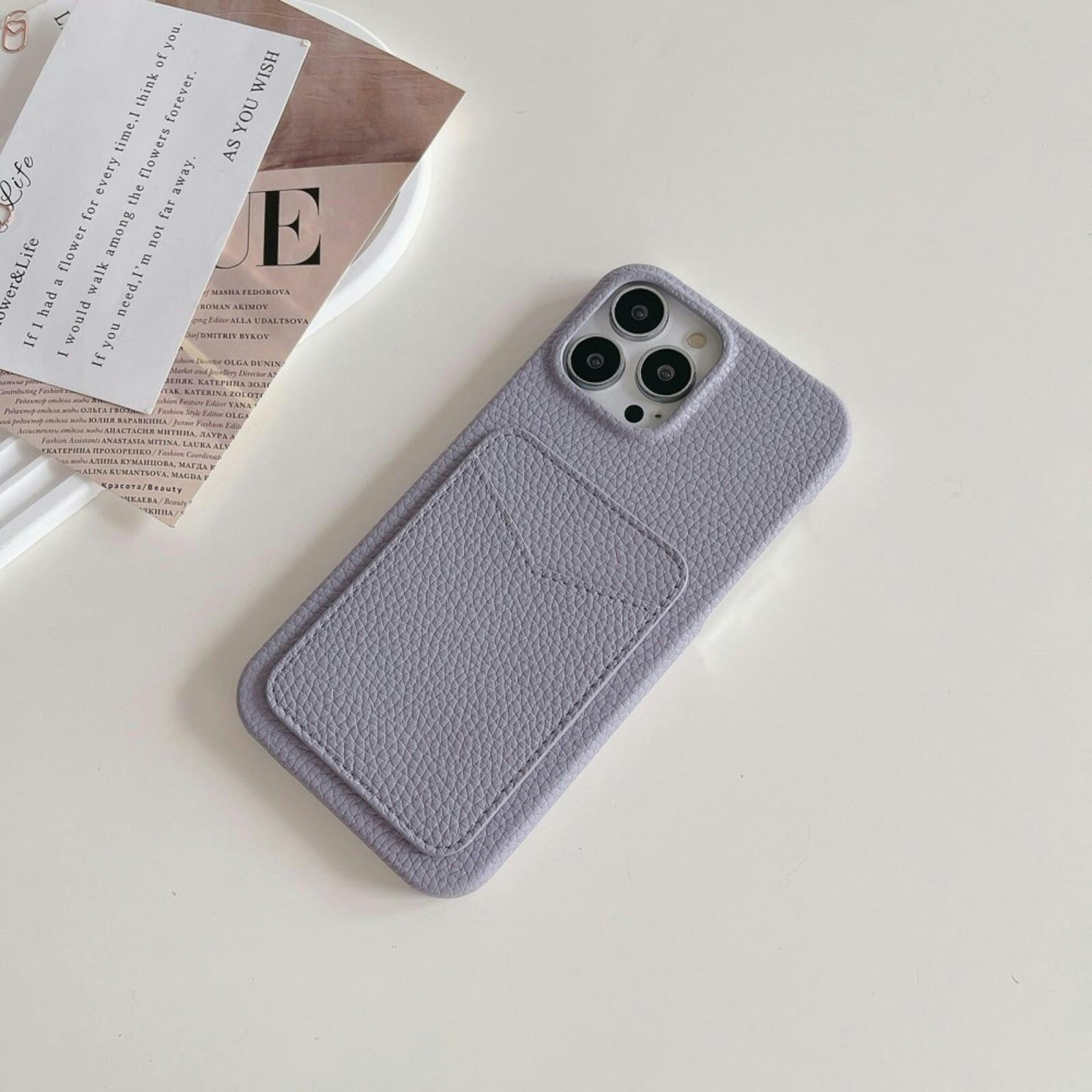 Mocaa Vegan Lederen Hoesje met Pashouder Paars