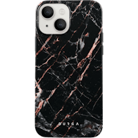 Burga iPhone 14 Hoesje Rosegold Marble - Voorkant