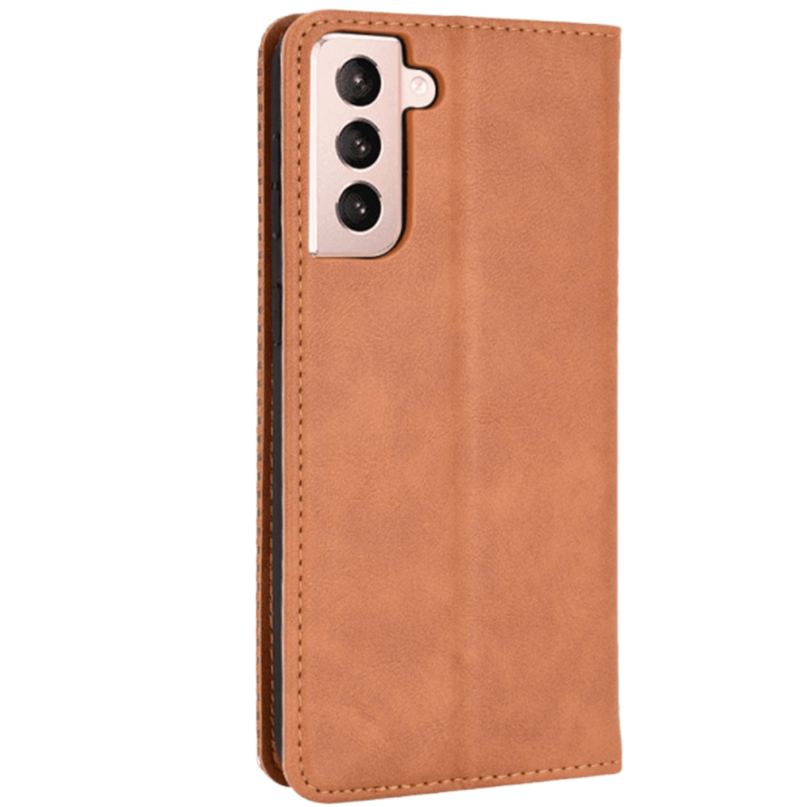 CaseBody Samsung Galaxy S21 Plus Retro Hoesje met Pasruimte Bruin