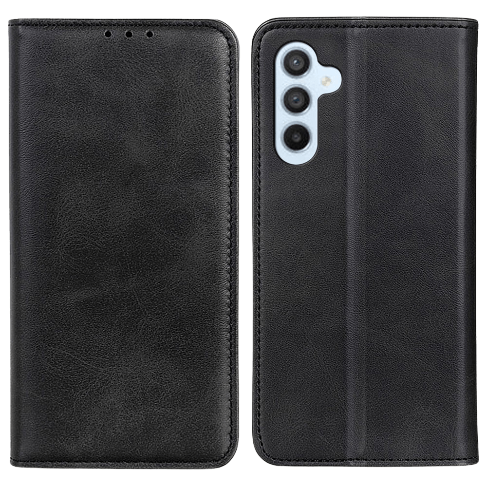 CaseBody Samsung Galaxy A36 Real Leather Wallet Hoesje Zwart