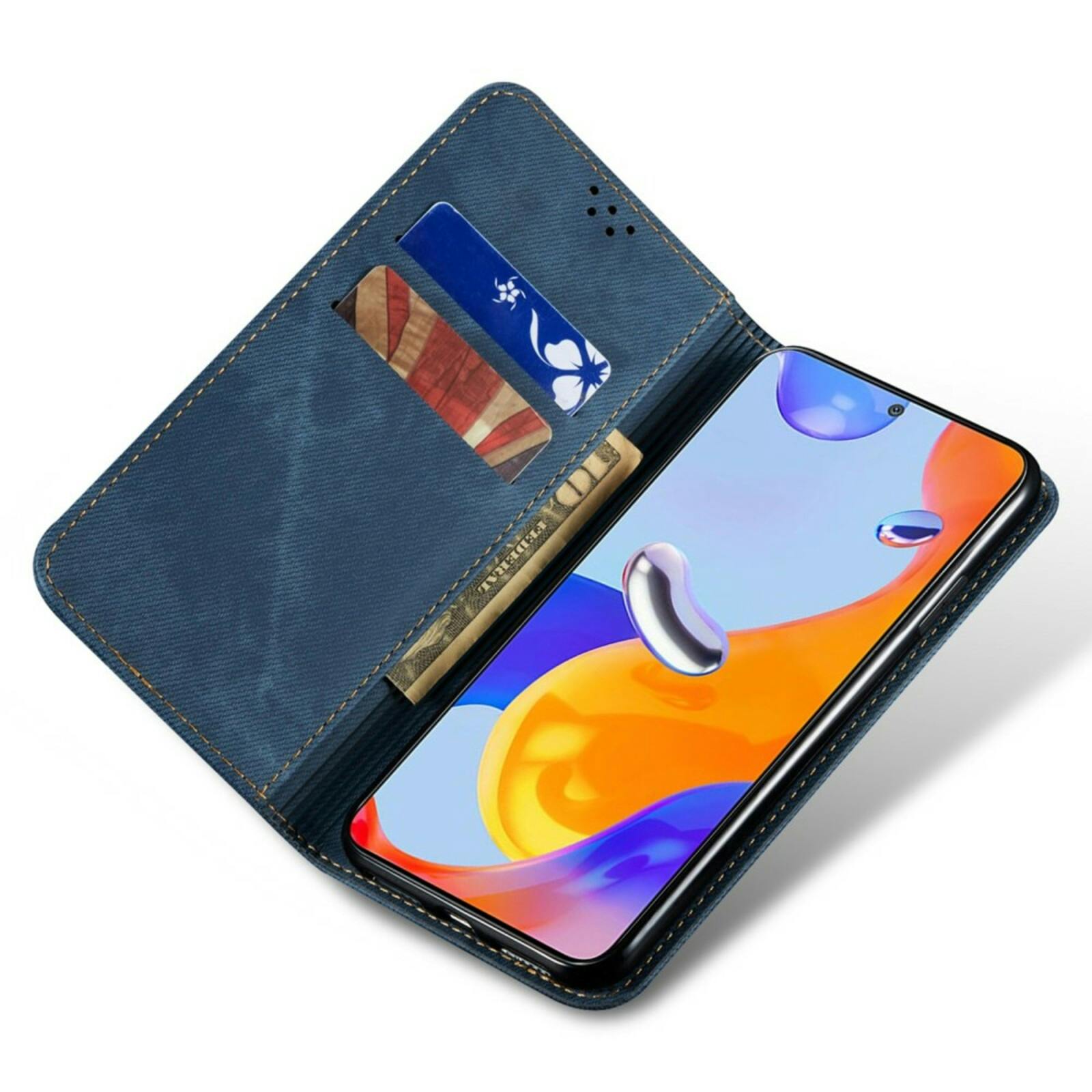 CaseBody Xiaomi Redmi Note 13 Pro Plus Denim Bookcase Blauw