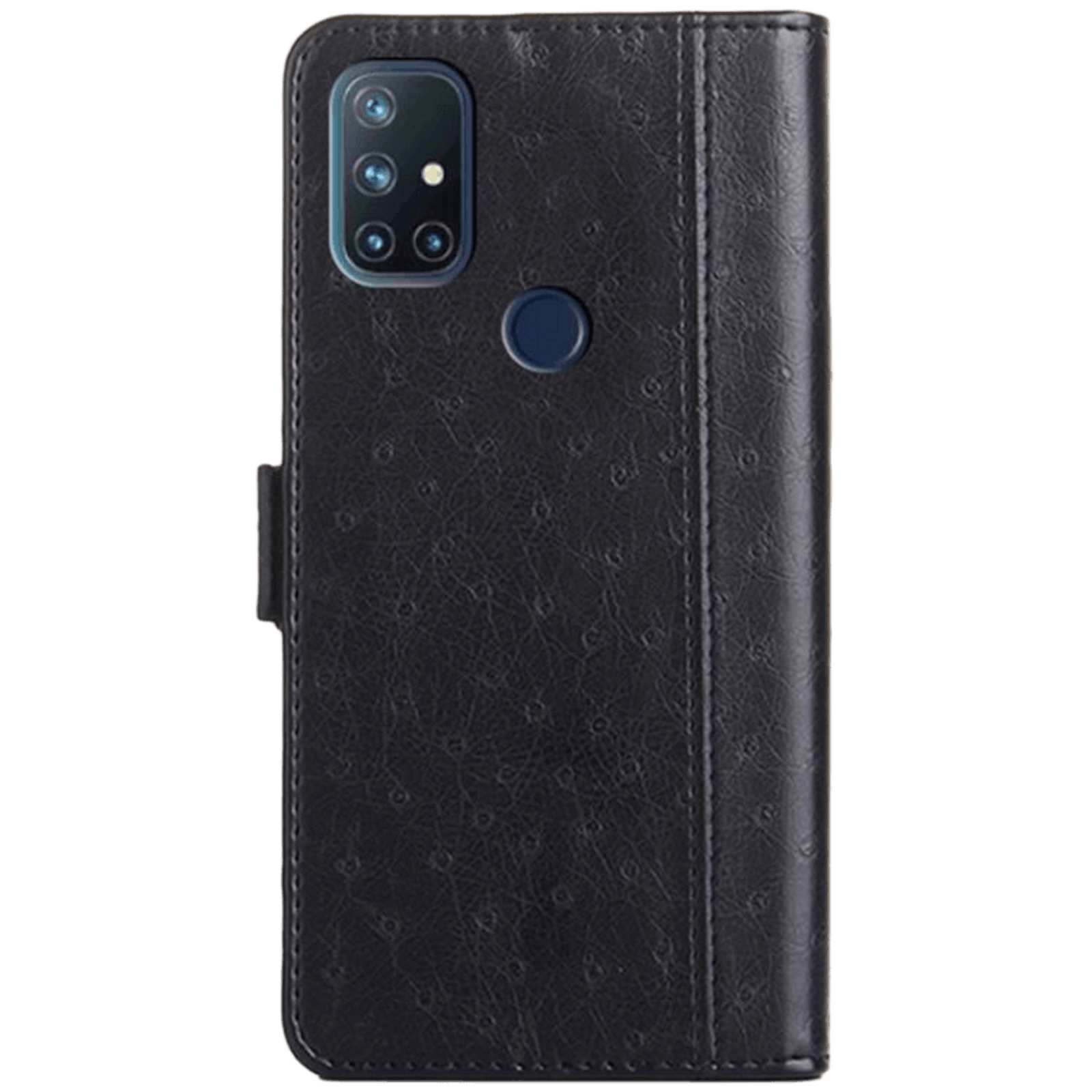 CaseBody OnePlus Nord N10 Ostrich Bookcase Zwart