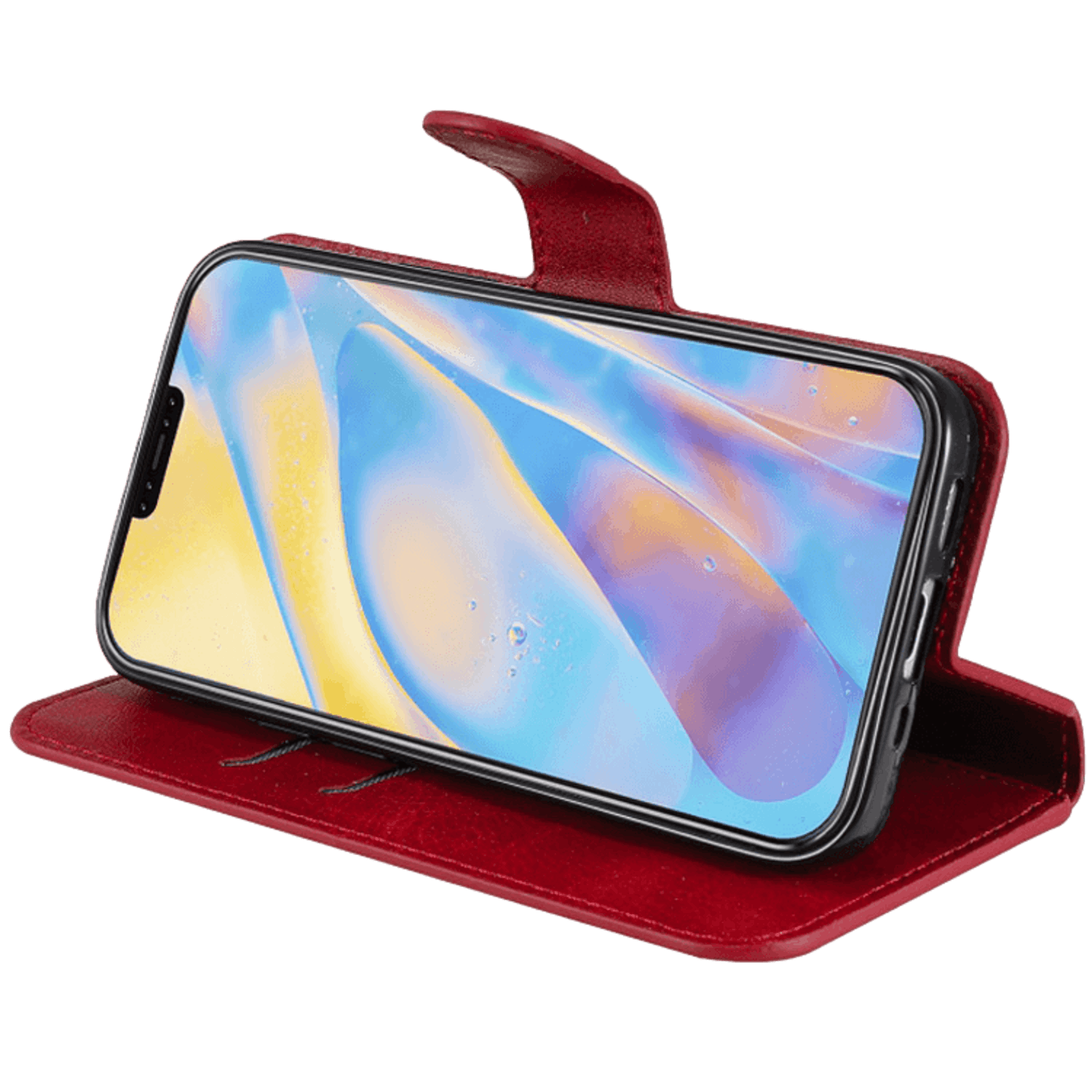 Mocaa iPhone 12 Mini Slim-Fit Bookcase Hoesje Rood