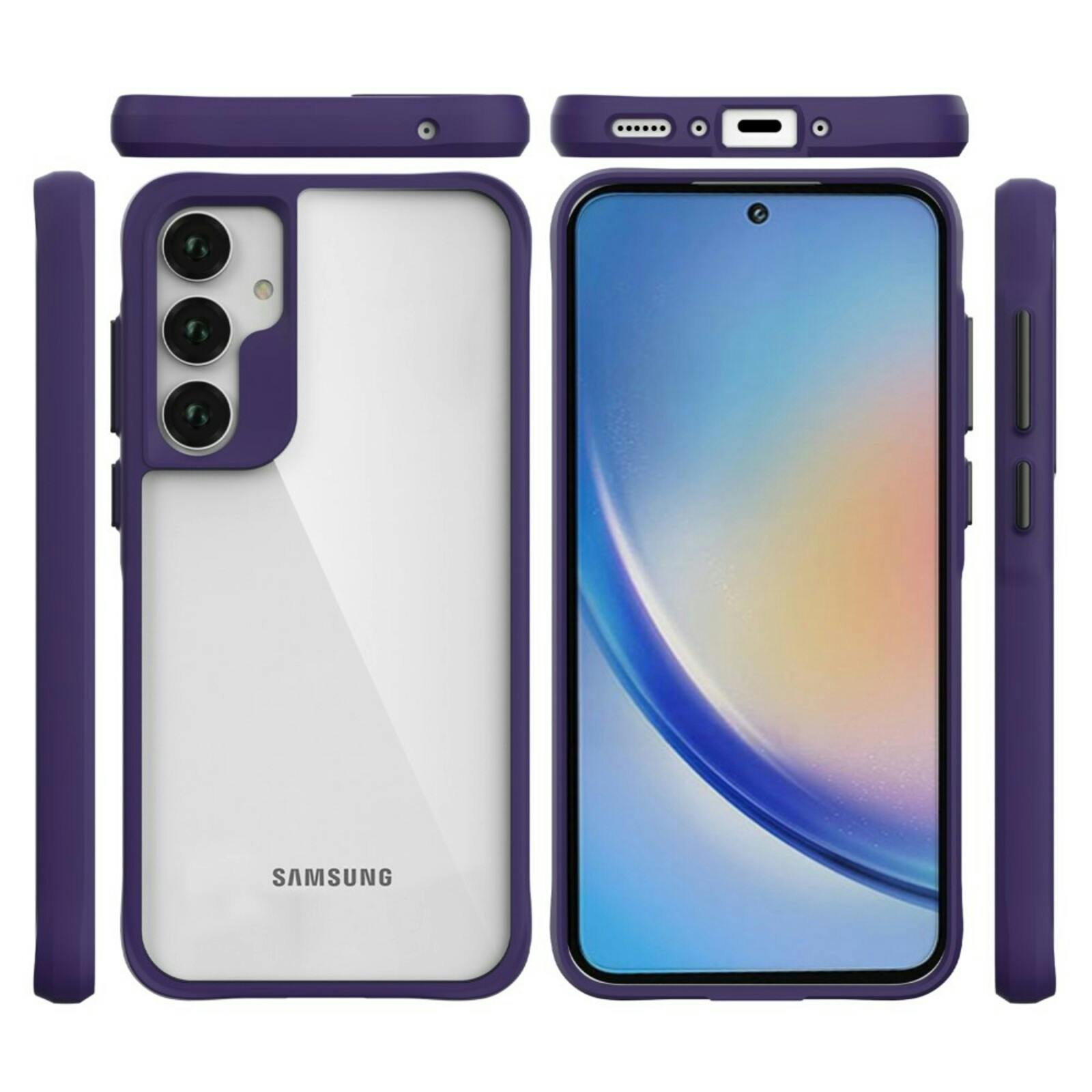 CaseBody Samsung A35 Combat X Beschermhoesje Paars