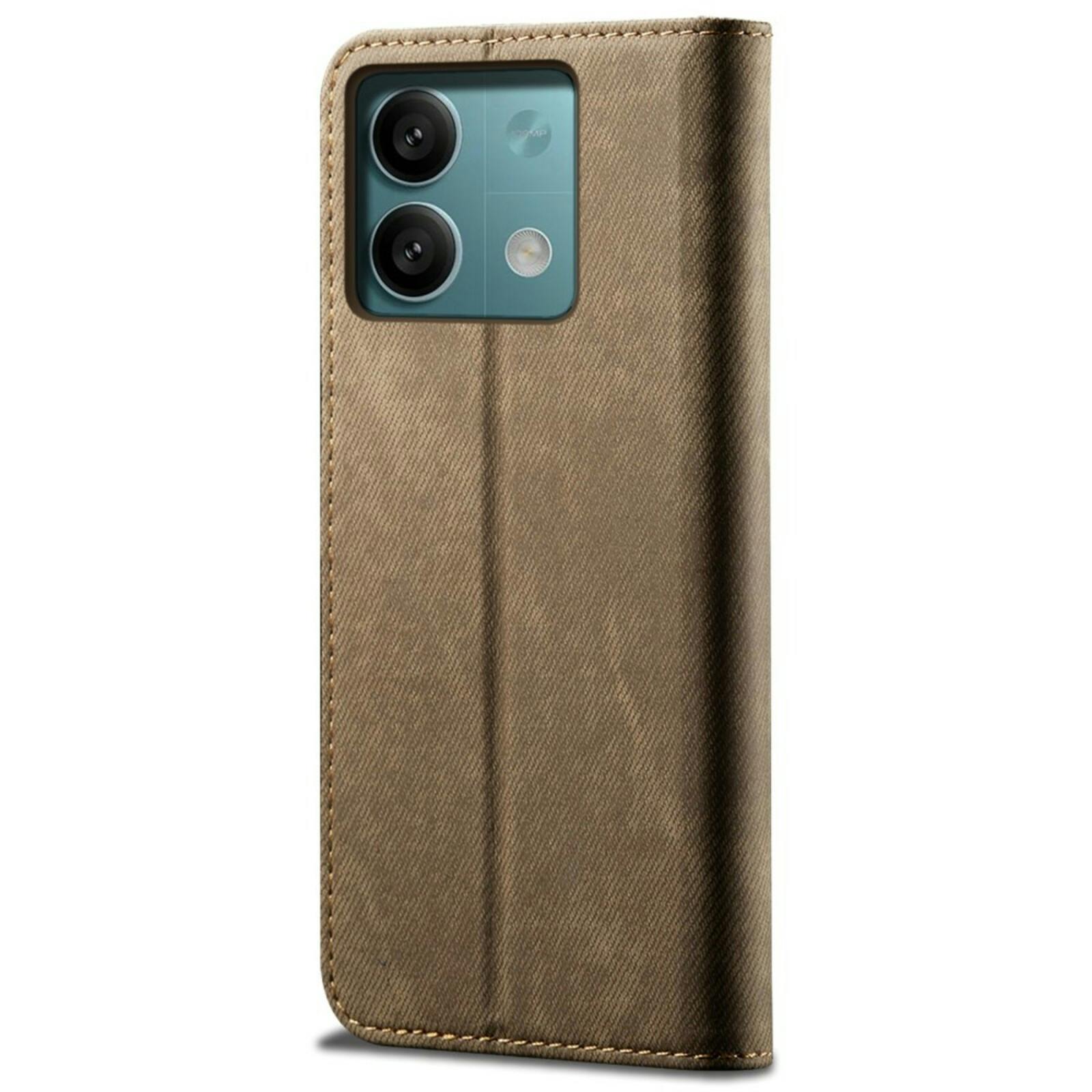CaseBody Xiaomi Redmi Note 13 5G Denim Bookcase Bruin