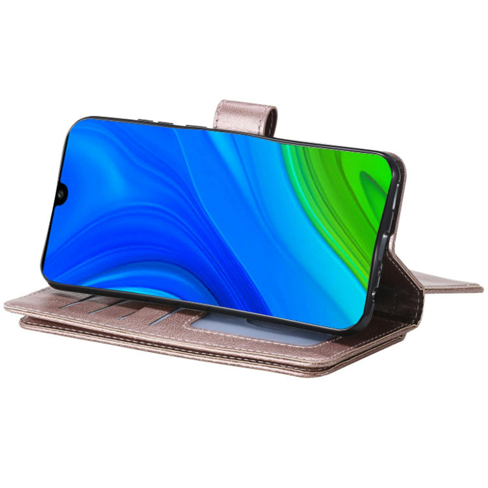 TwoTone Huawei P Smart 2020 Luxury Wallet Roségoud