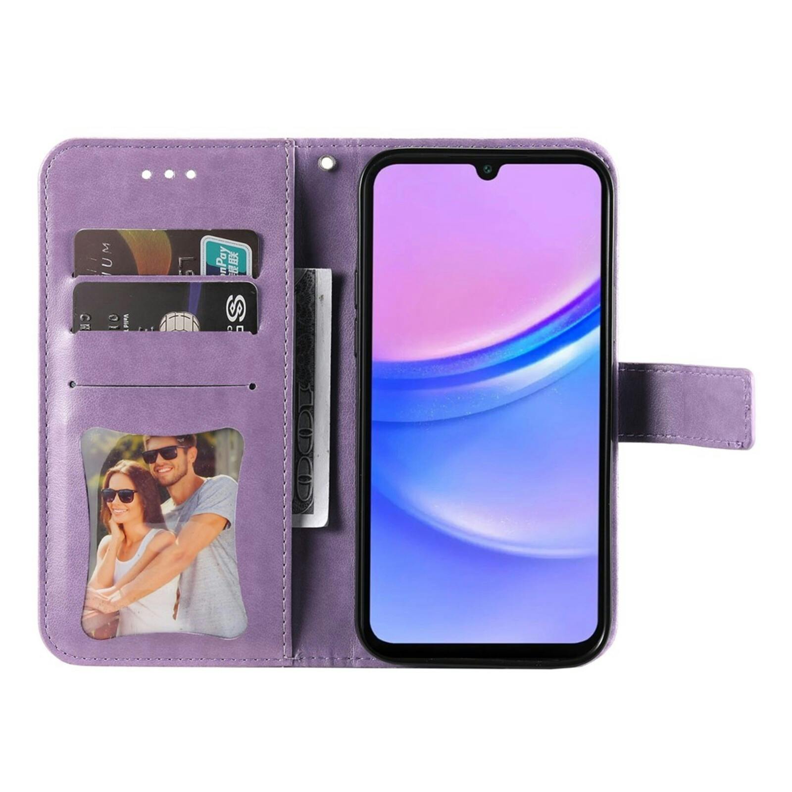 Comfycase Samsung Galaxy A17 / A18 Mandala Bookcase Paars