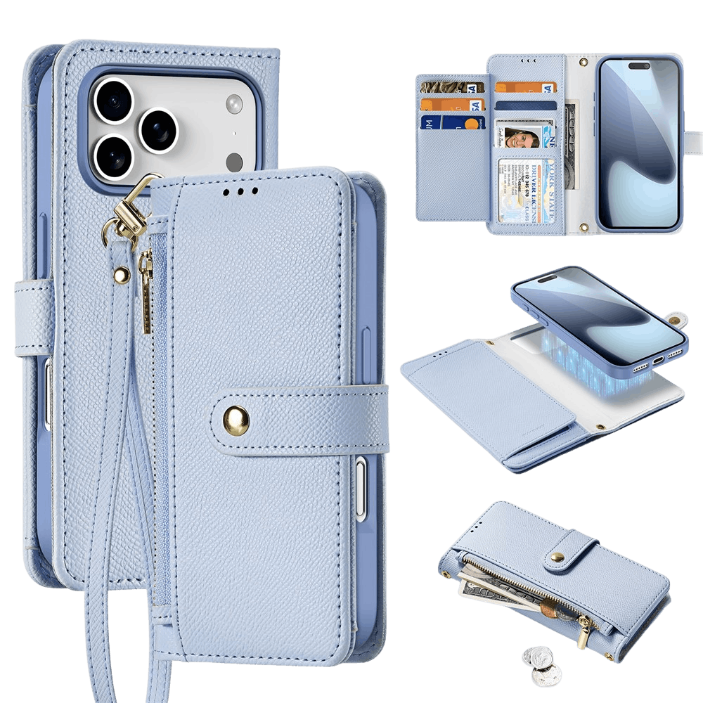 DUX DUCIS Apple iPhone 17 Pro Max Premium 2-in-1 Bookcase met MagSafe Hoesje Lichtblauw