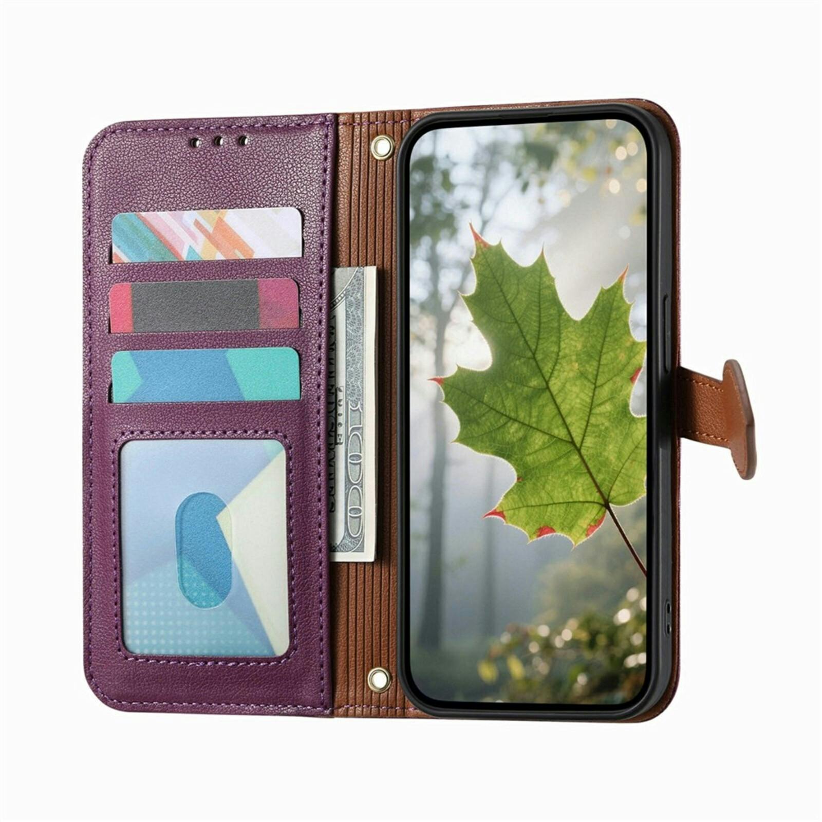 Comfycase Samsung Galaxy S26 FE Book Case met Bladsluiting en Polsband Paars