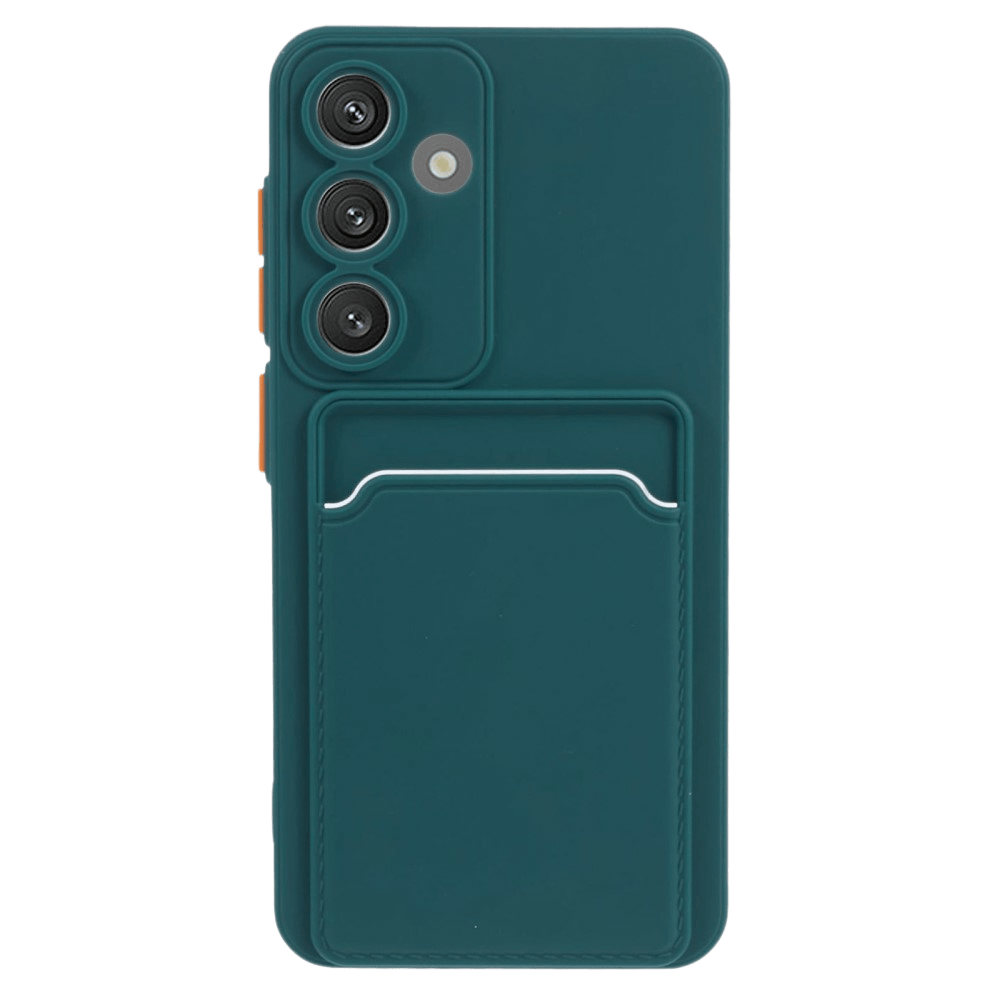 CaseBody Samsung A55 Telefoonhoesje met Kaarthouder Donkergroen
