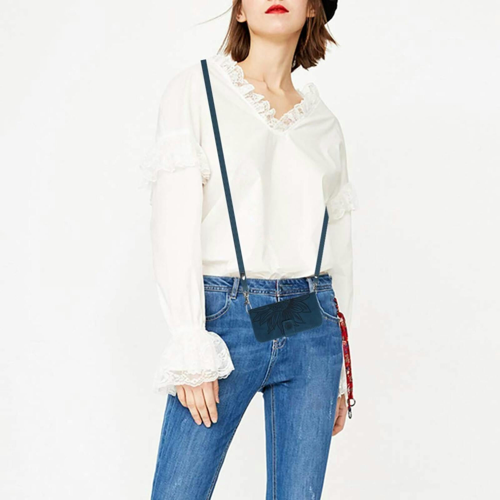 Mocaa Samsung Galaxy A56 Sunflower Bookcase met Koord Blauw