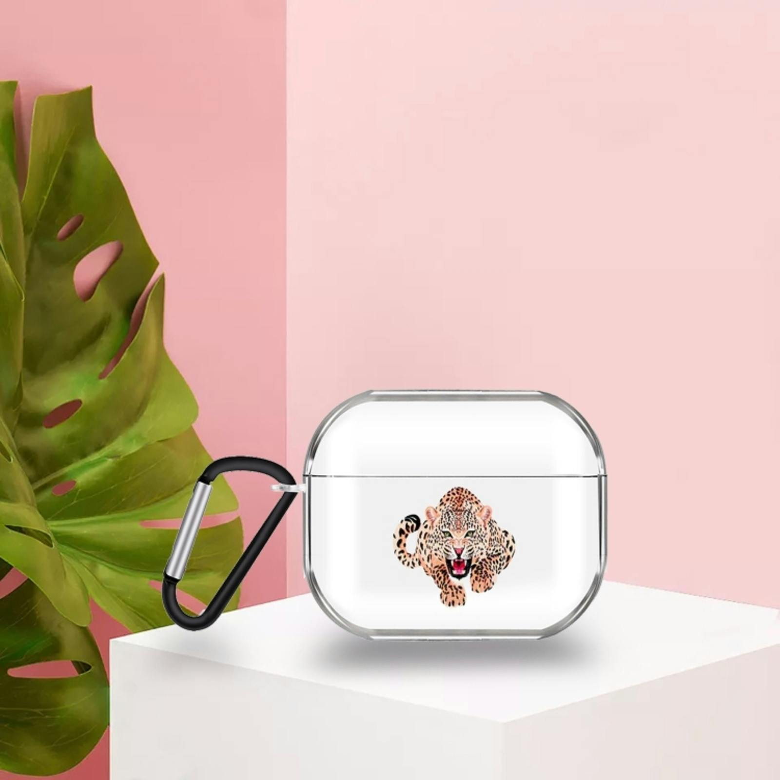 Comfycase Tijger Design AirPods Pro Hoesje Transparant