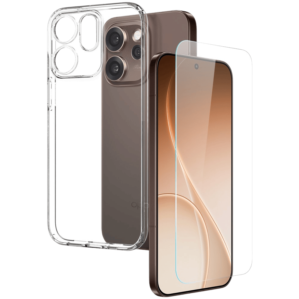 Northjo OPPO Reno15 Pro Max Hoesje en Screenprotector Transparant