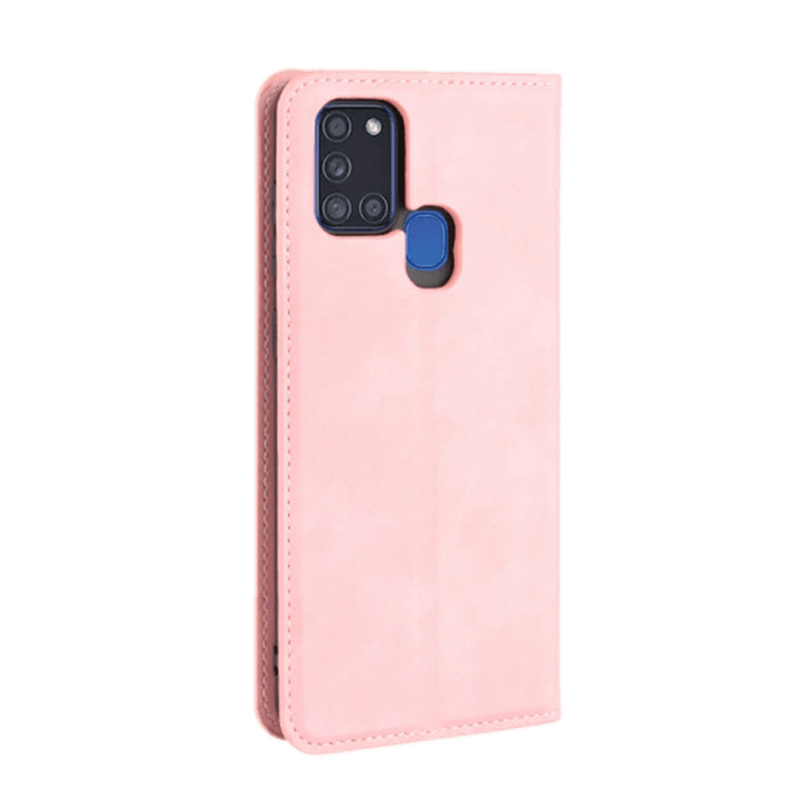 Mocaa Samsung Galaxy A21s Magnetisch Slim Fit Bookcase Hoesje Roze