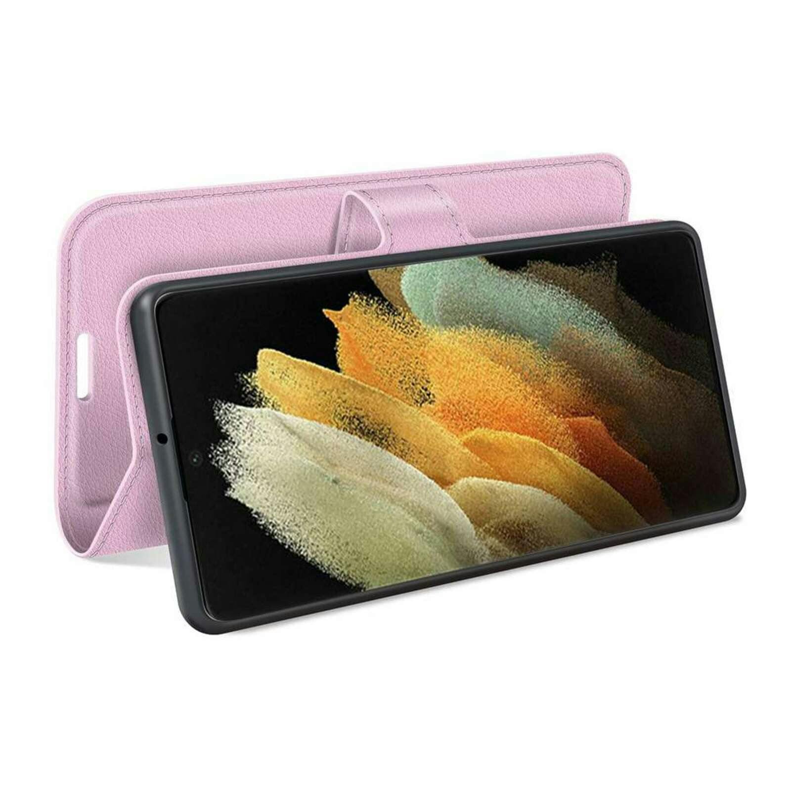 Just in Case Galaxy S22 Ultra TPU Portemonnee Hoesje Pink