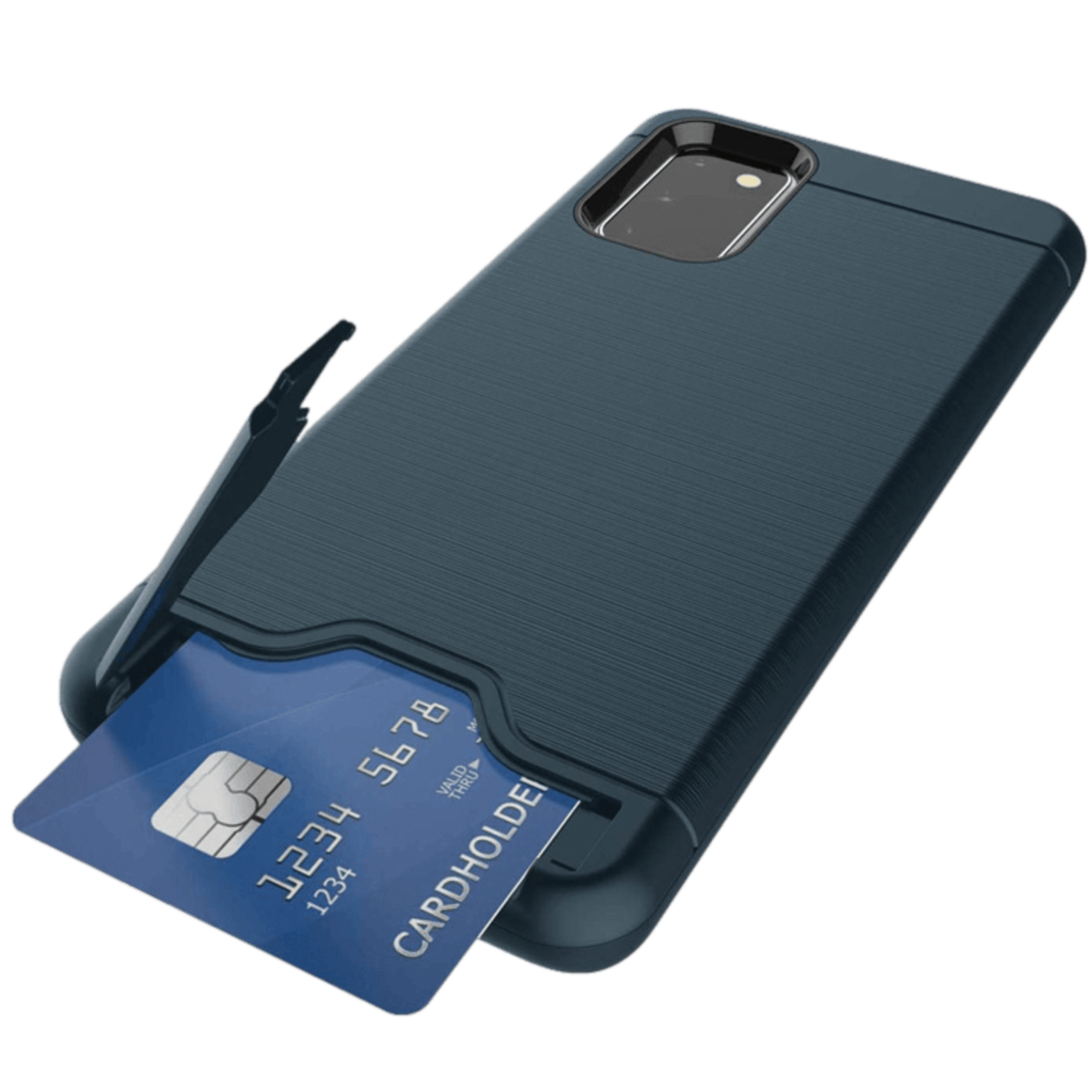 CaseBody Samsung Galaxy S20 Brushed Hoesje met Pashouder Blauw