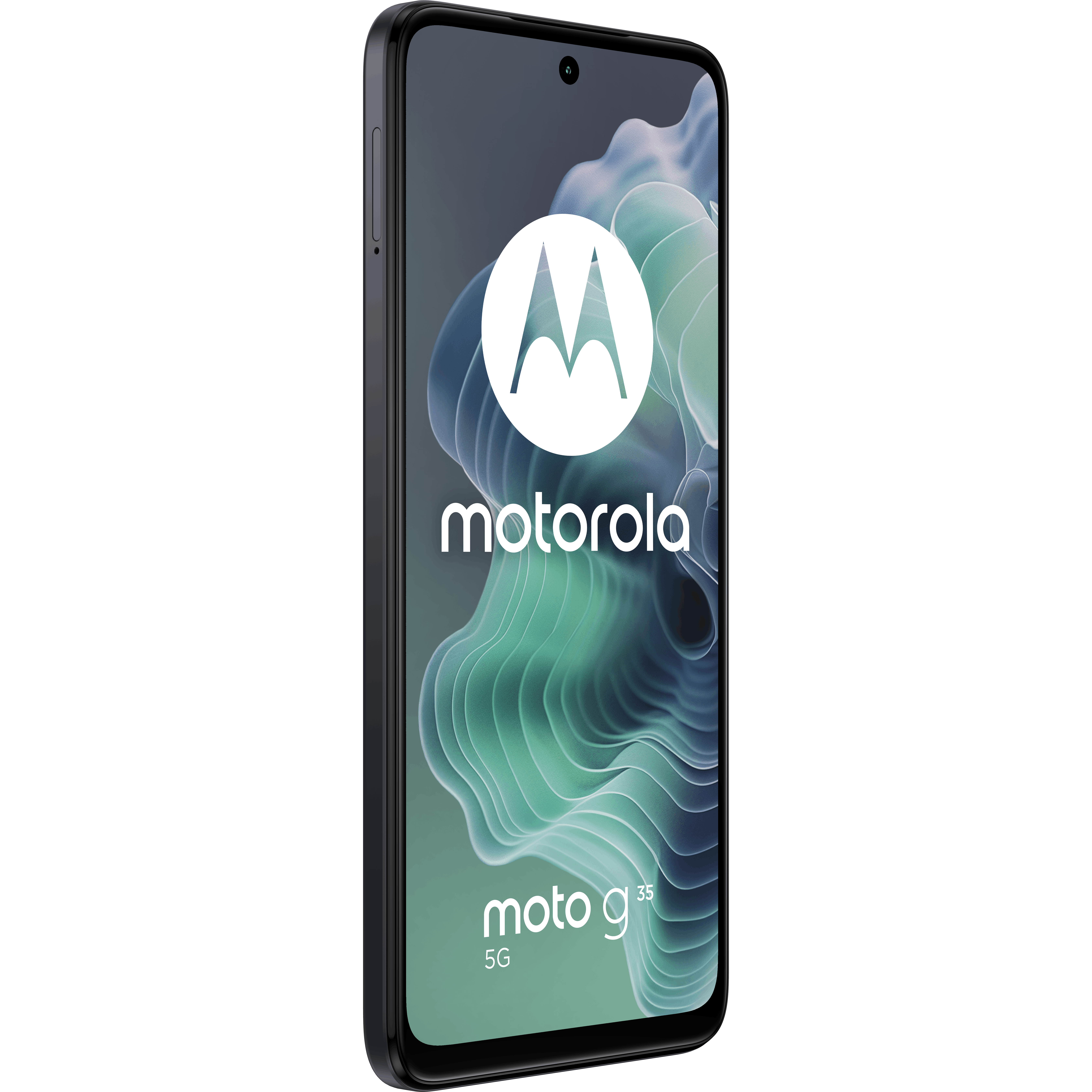 Motorola Moto G35 Midnight Black - Aanzicht vanaf links