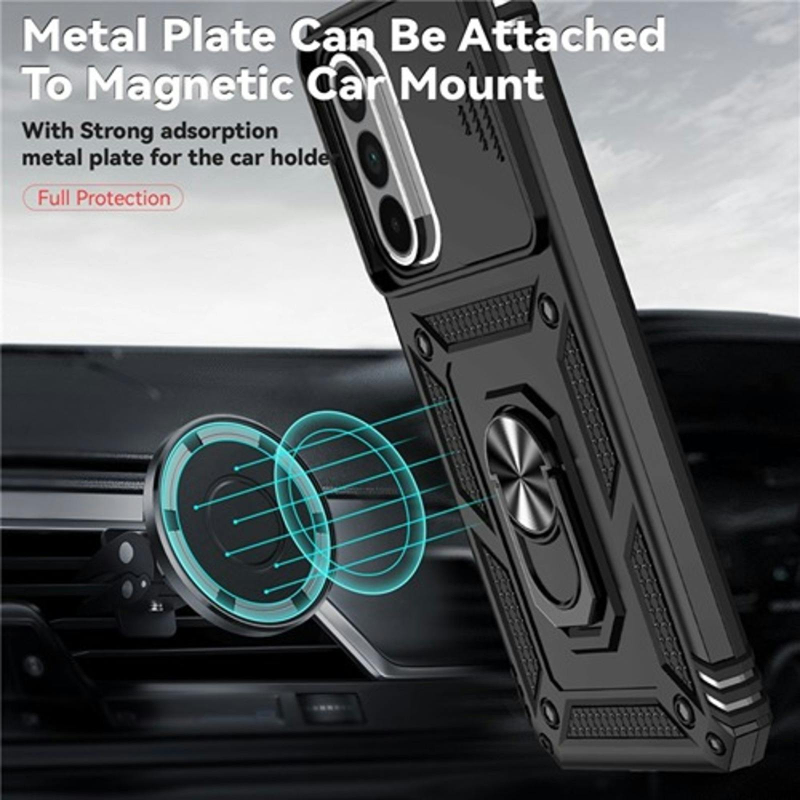 CaseBody Samsung A56 / A36 Shield Case met Camera-schuif Zwart