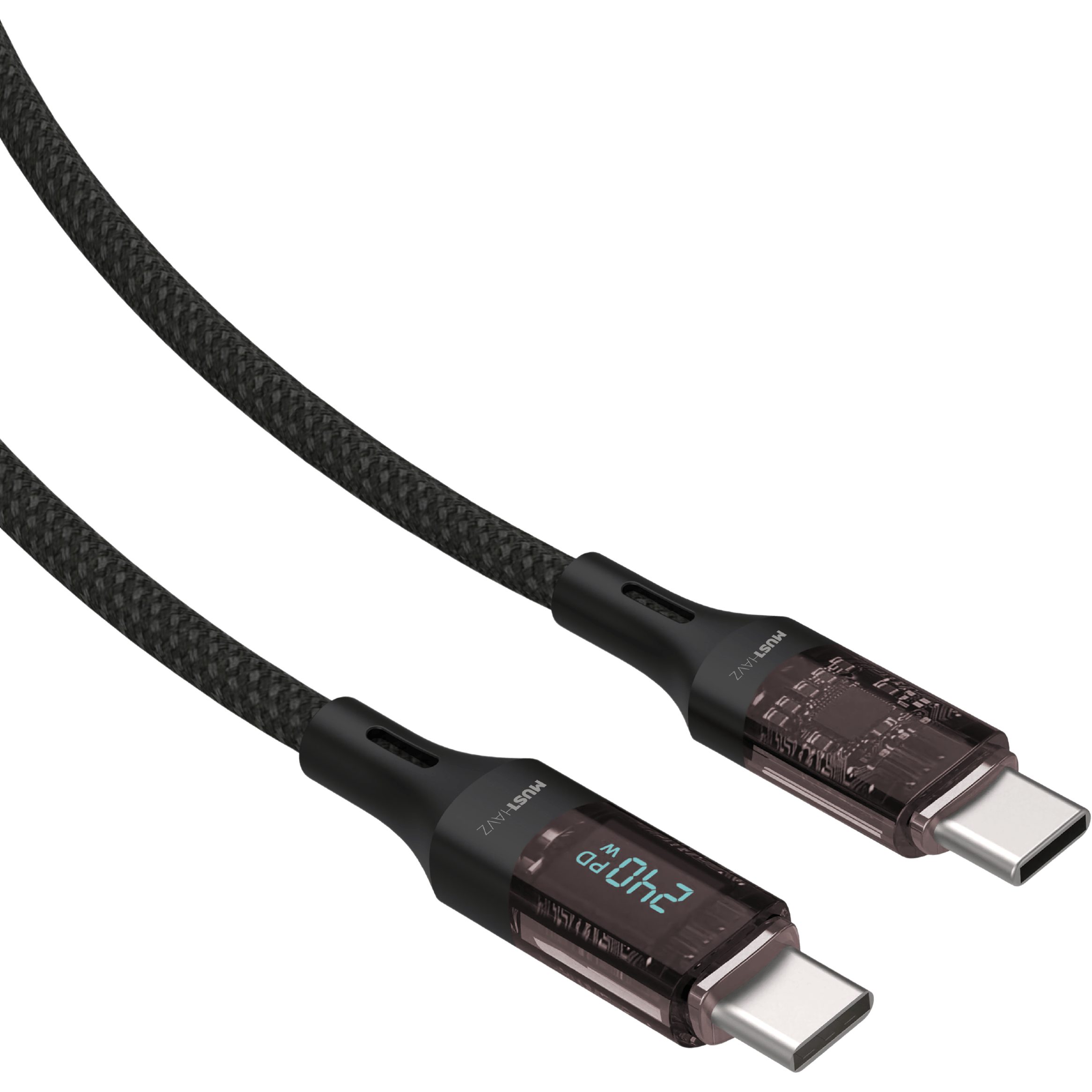 Musthavz 240W USB-C to USB-C Cable Zwart 1m