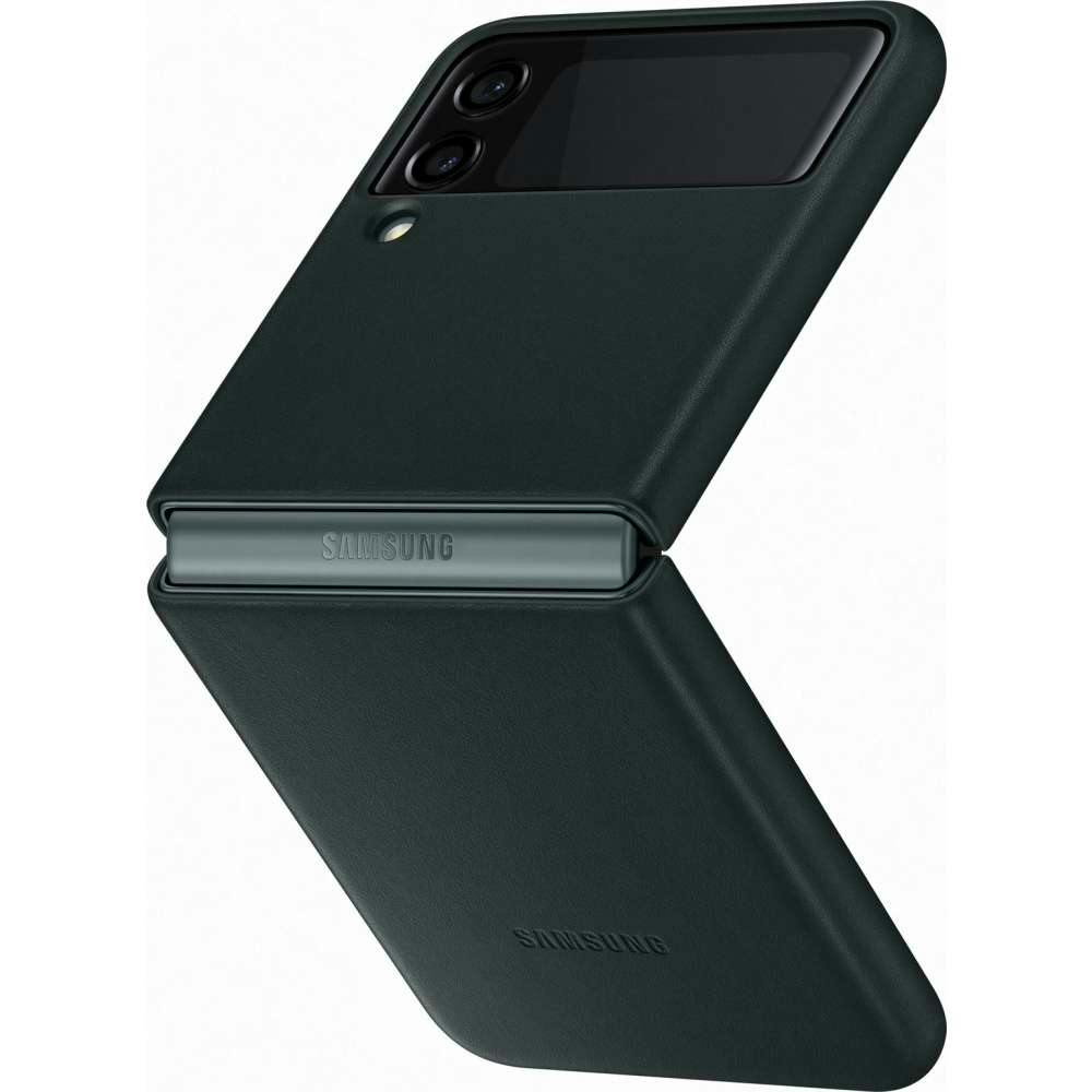 Samsung Galaxy Flip3 Leren Hoesje Groen