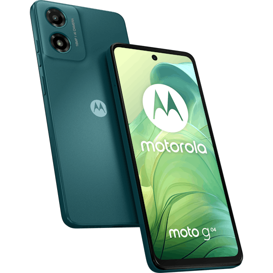 Motorola Moto G04 Sea Green - Voorkant & achterkant