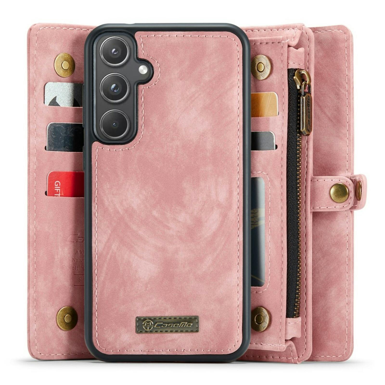 Caseme Samsung A55 Vintage Wallet Hoesje Roze
