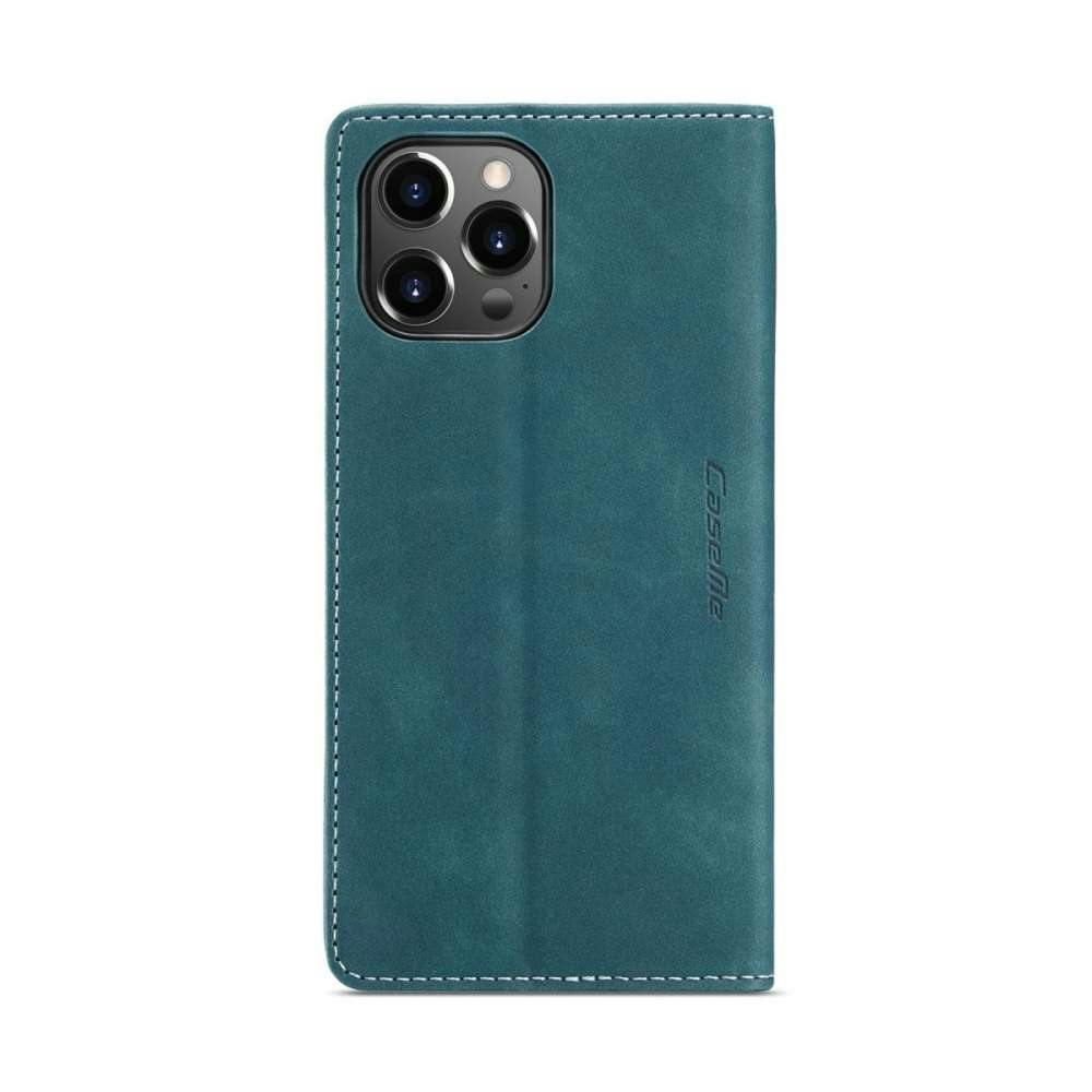 Caseme iPhone 13 Pro Max Retro Portemonnee Hoesje Blauw
