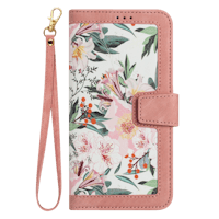 Mocaa Apple iPhone 15 Floral Series Bookcase Roze