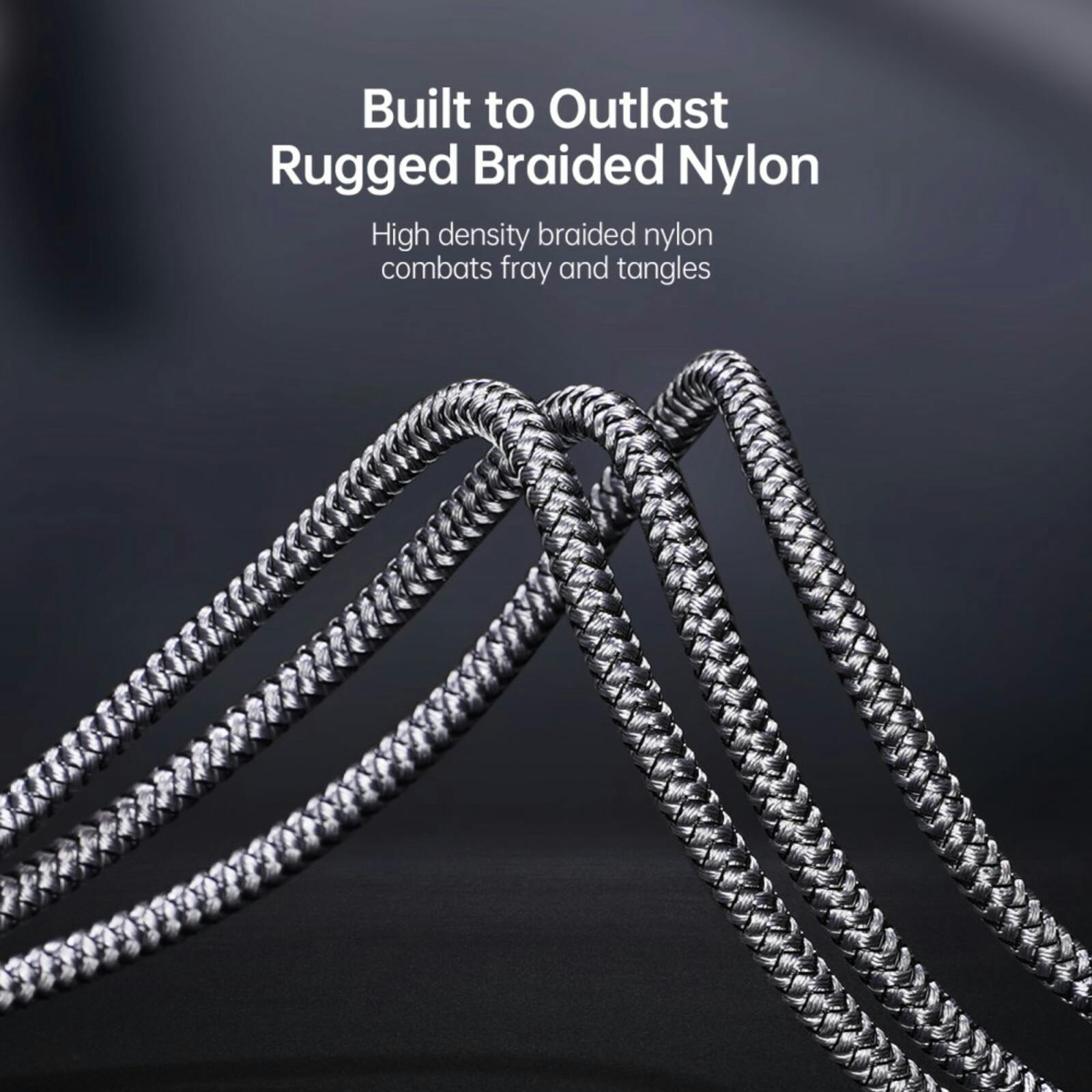 Duzzona 65W Power Delivery Datakabel USB-C naar USB-C Grijs 1m