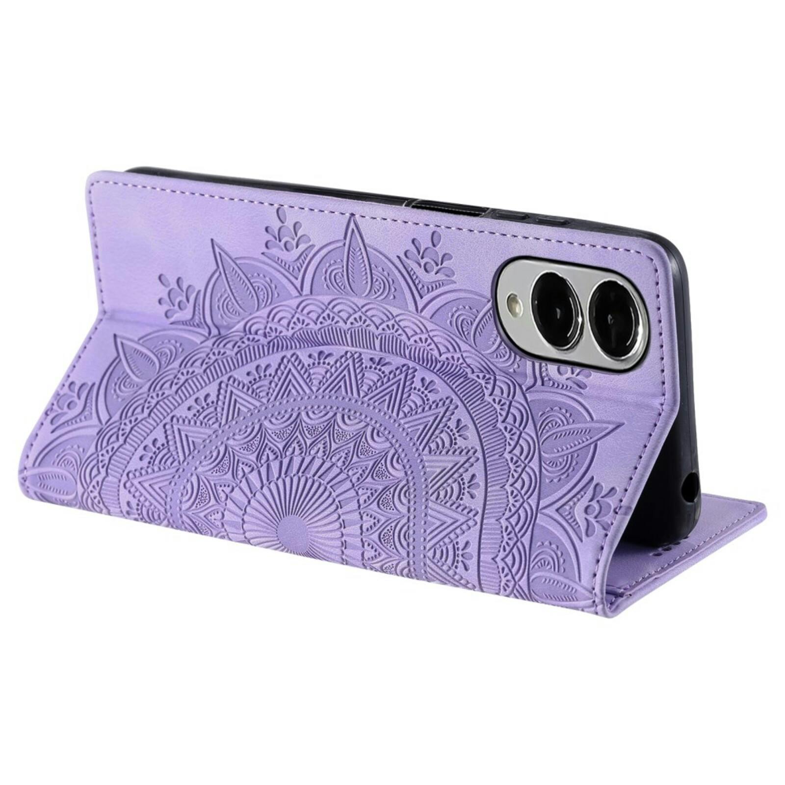 Comfycase Samsung Galaxy S25 Edge Zacht Mandala Book Hoesje Paars