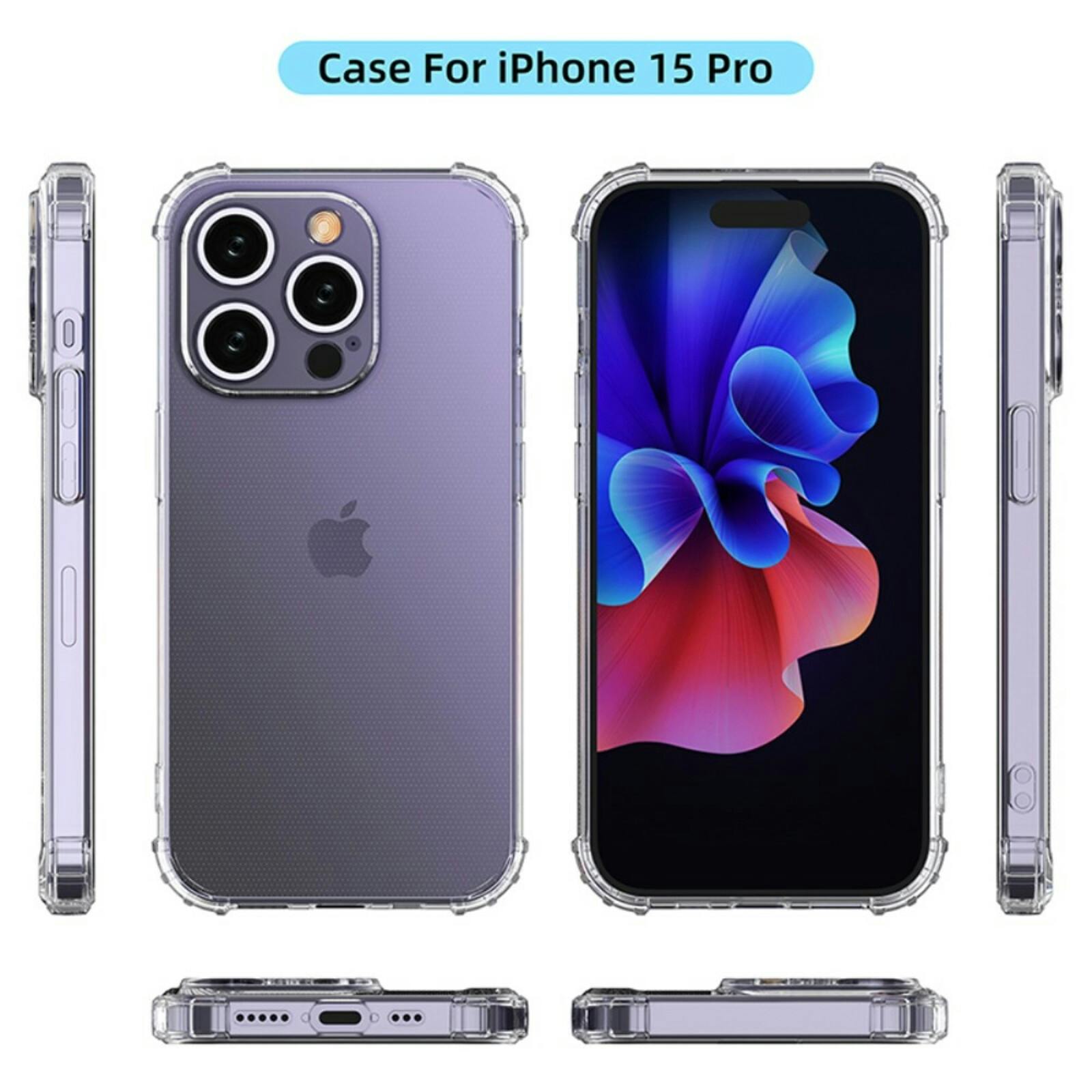 CaseBody Apple iPhone 15 Pro Shockproof Hoesje Transparant