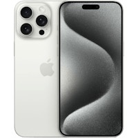Apple iPhone 15 Pro Max White Titanium - Voorkant & achterkant