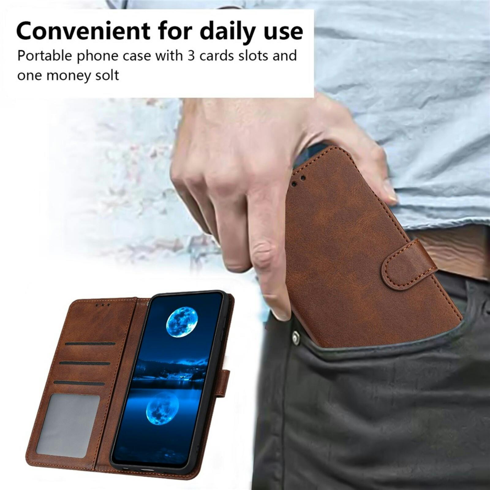 Comfycase OPPO Reno16 F 5G Bookcase Hoesje Bruin